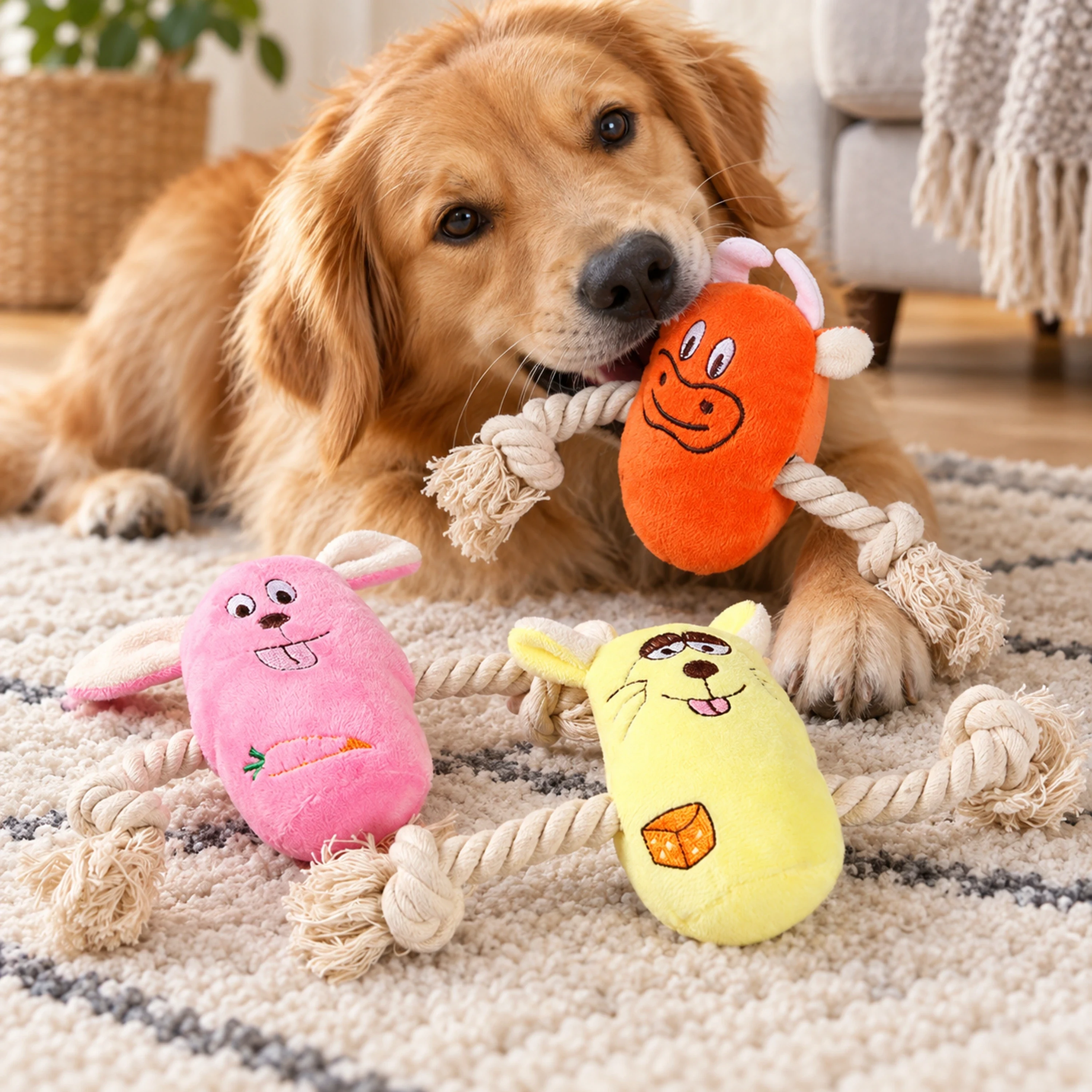 Juguete de peluche para mascotas varias medidas de felpa cristal