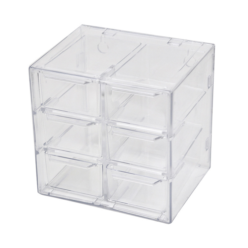 Caja de Almacenamiento Multitamaño PP de Varios Compartimentos Transparente