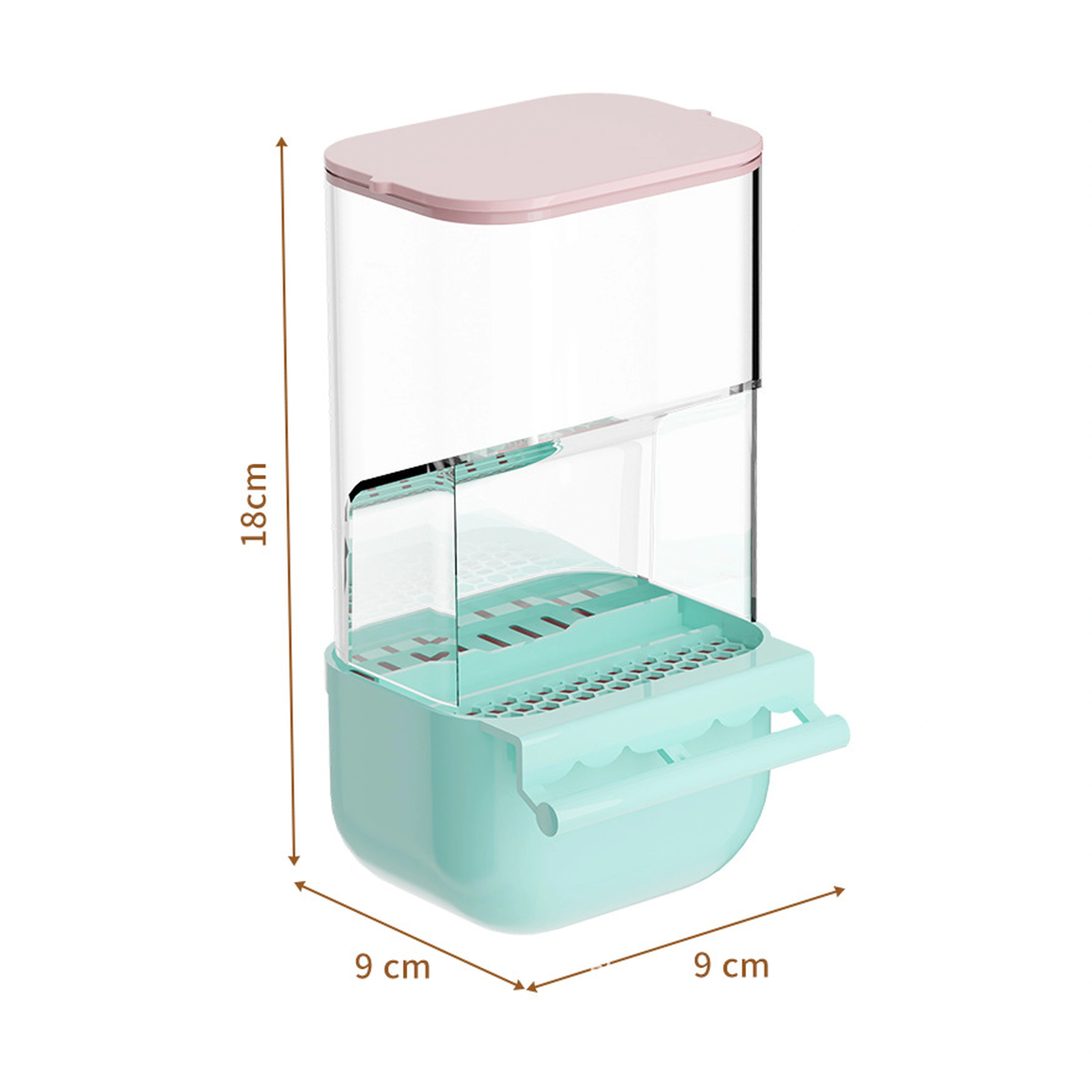 Comedero para Loros 18 × 9 × 9 CM de Plástico para Aves