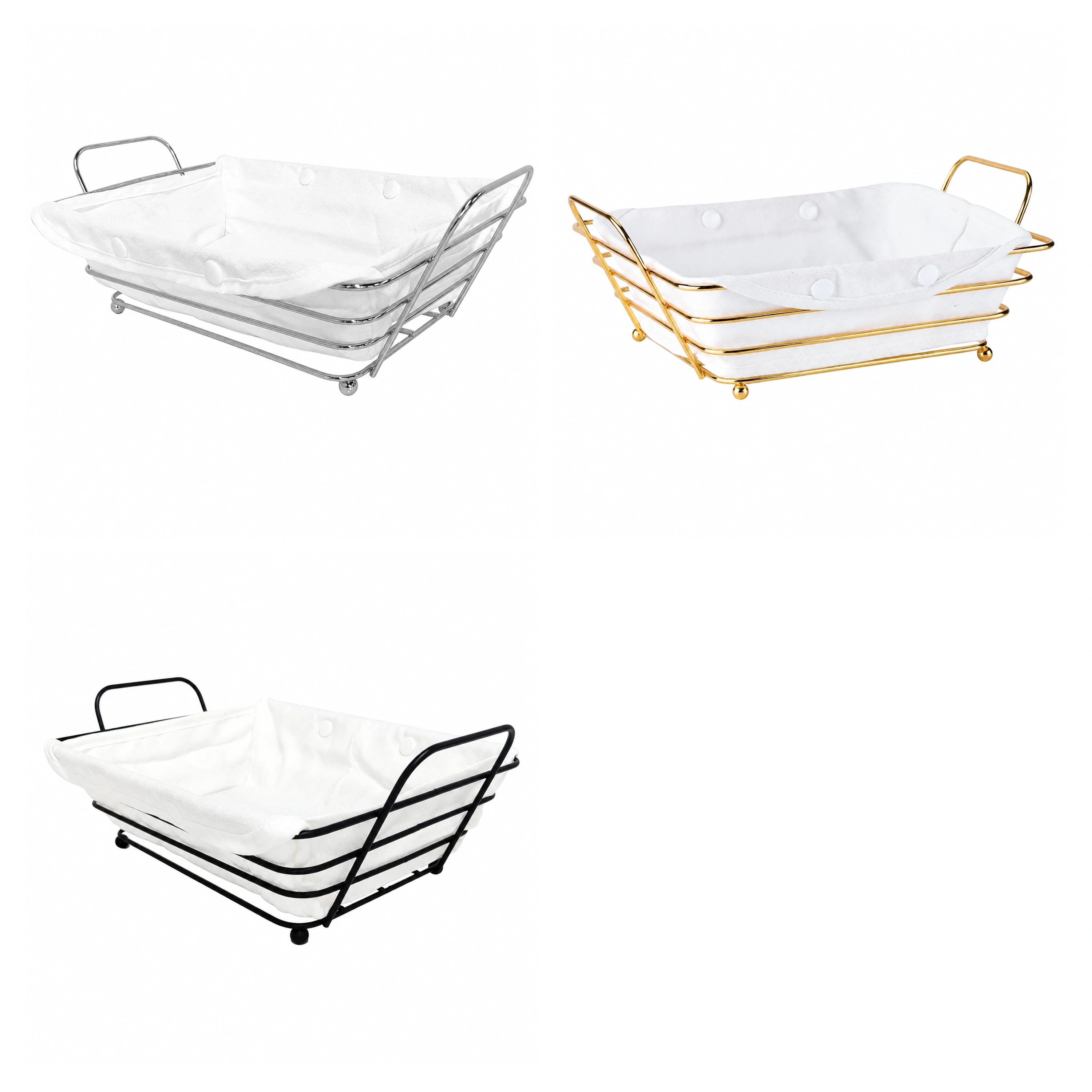 Canasta Organizadora 26.5×23×10cm Hierro Calado Cuadrado Surtido