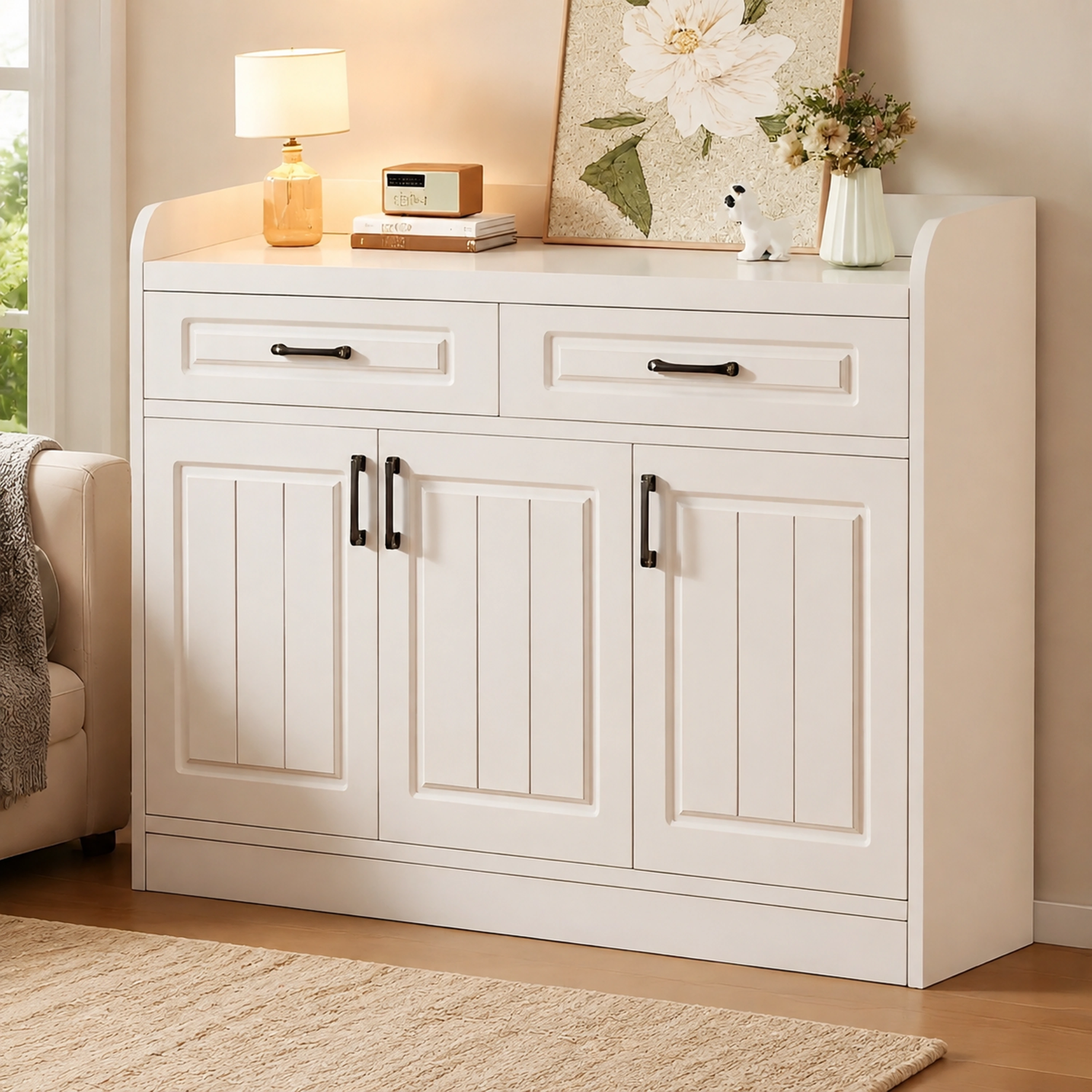 Cómoda de 5 Cajones Varios Tamaños Dormitorio Sala Tablero de Densidad (MDF) image 1