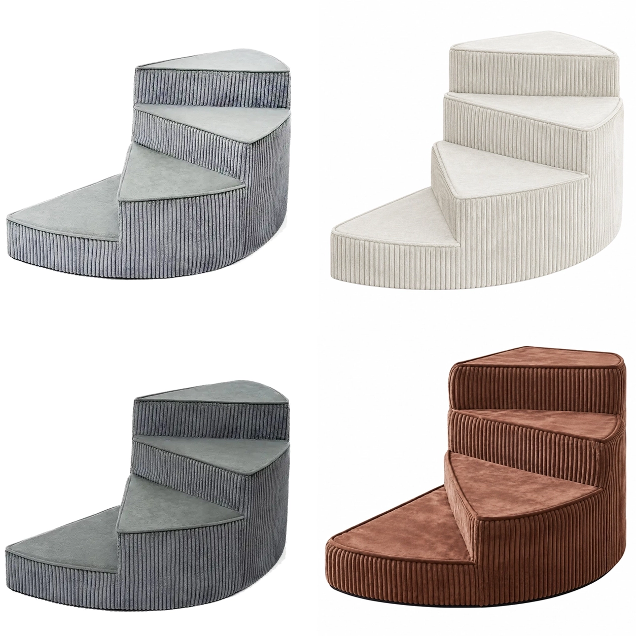 Escalera para Mascotas 30 × 27 × 7 CM de Esponja y Poliéster para Mascotas