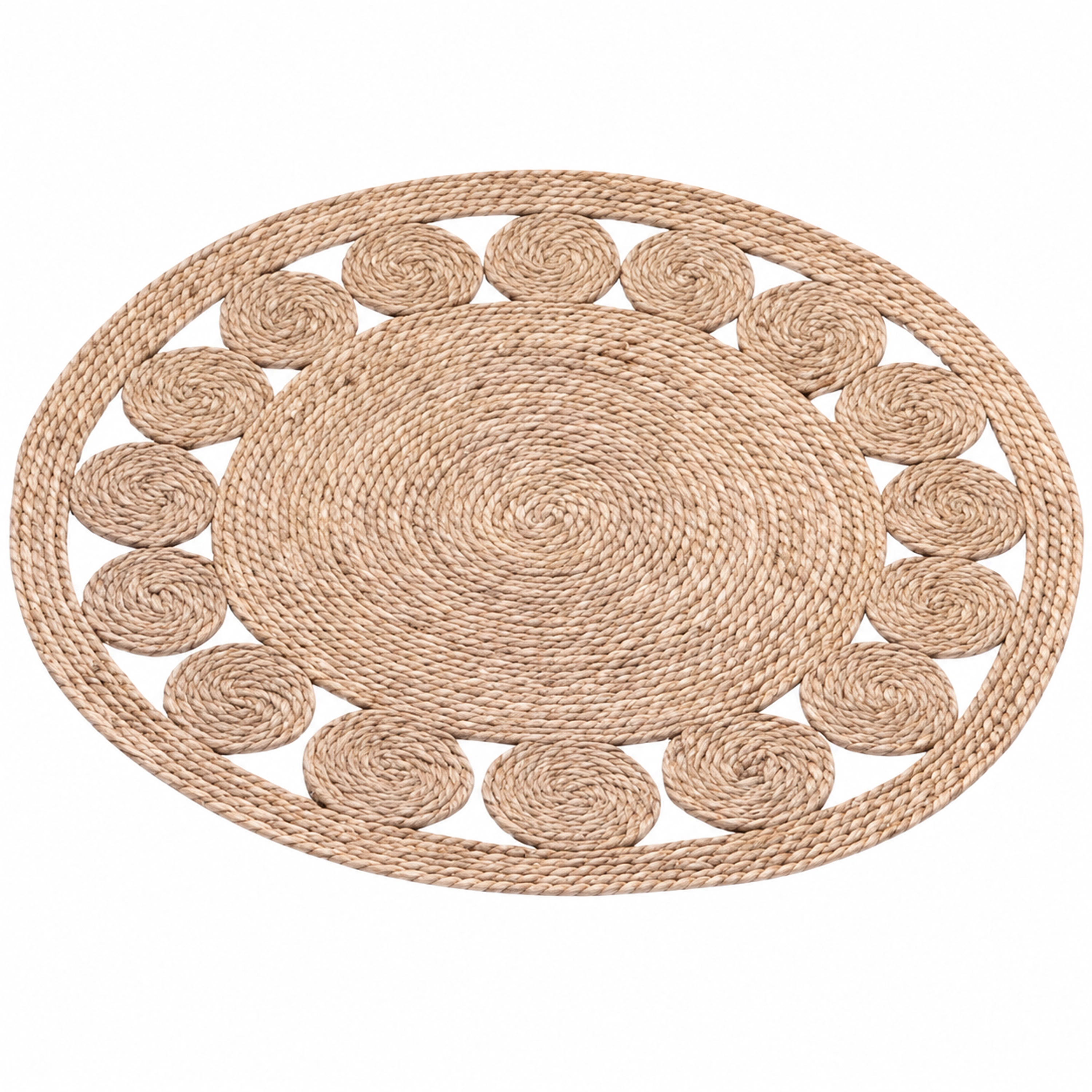 Alfombra de Junco 100 CM de Paja para Decoración de Sala