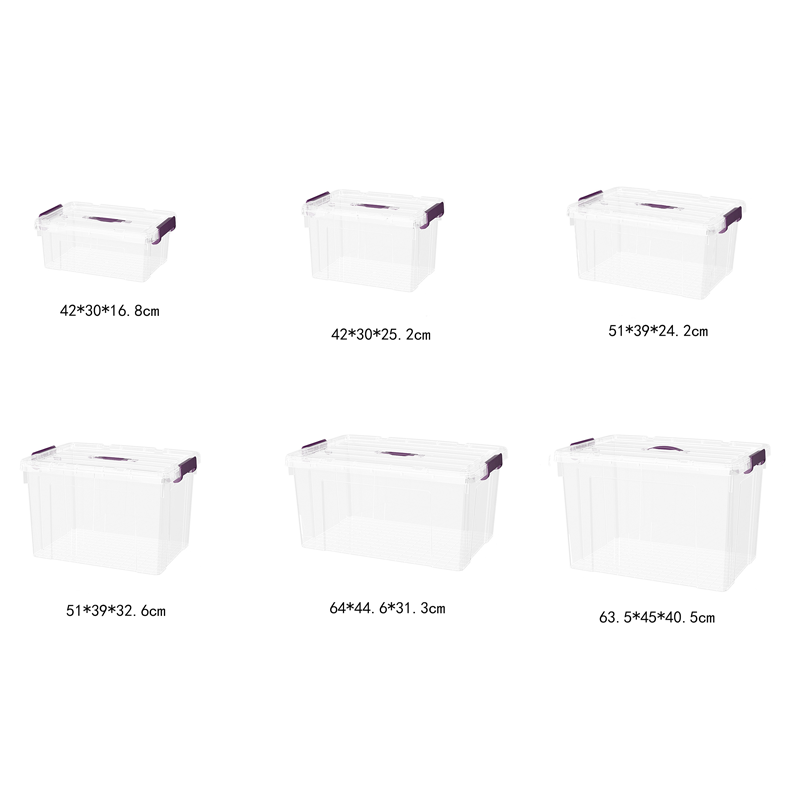 Caja de Almacenamiento Multitamaño PP con Tapa Transparente