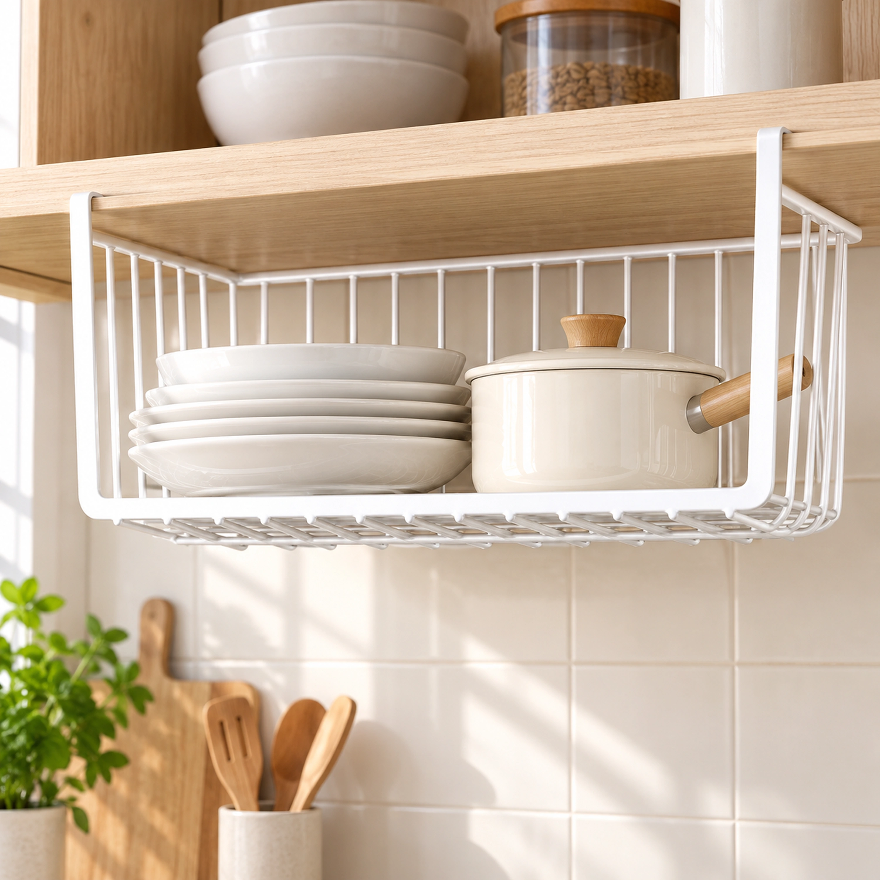 Canasta Colgante Organizadora de 40 x 25 x 14 cm de Hierro