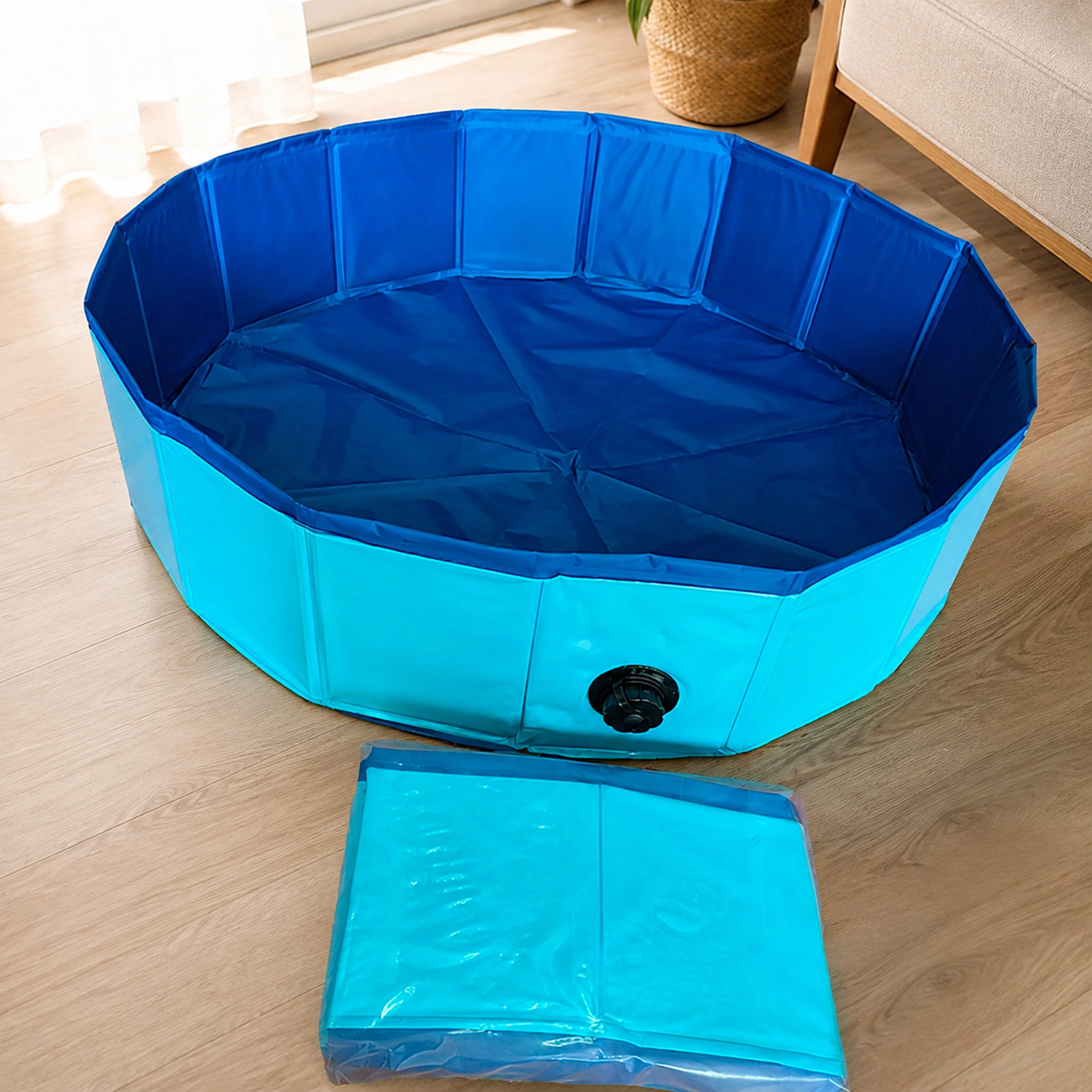 Tina de Baño para Mascotas 80×30cm Lona Oxford Plegable