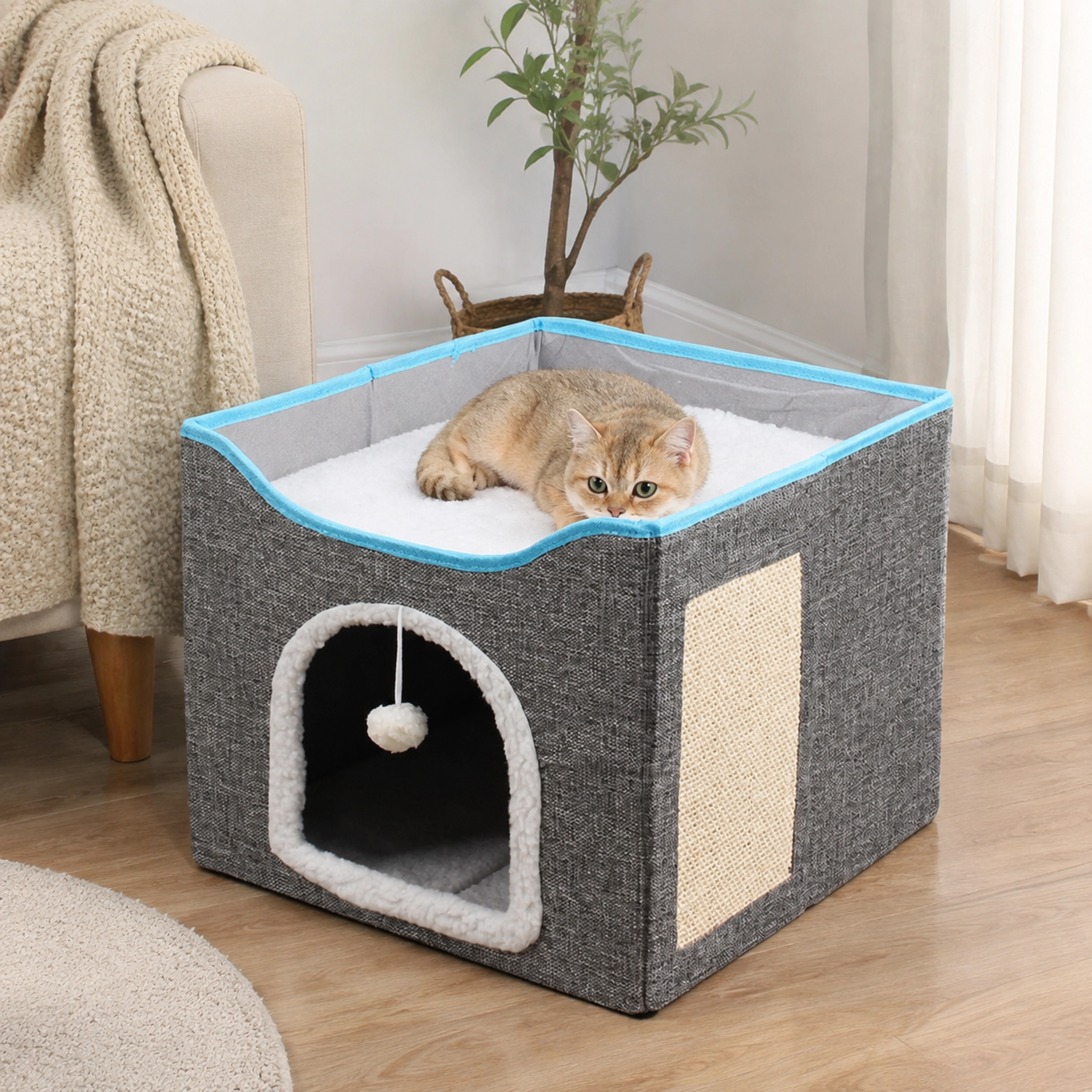 Cama para Mascotas 41×41×35cm Lona Oxford Plegable