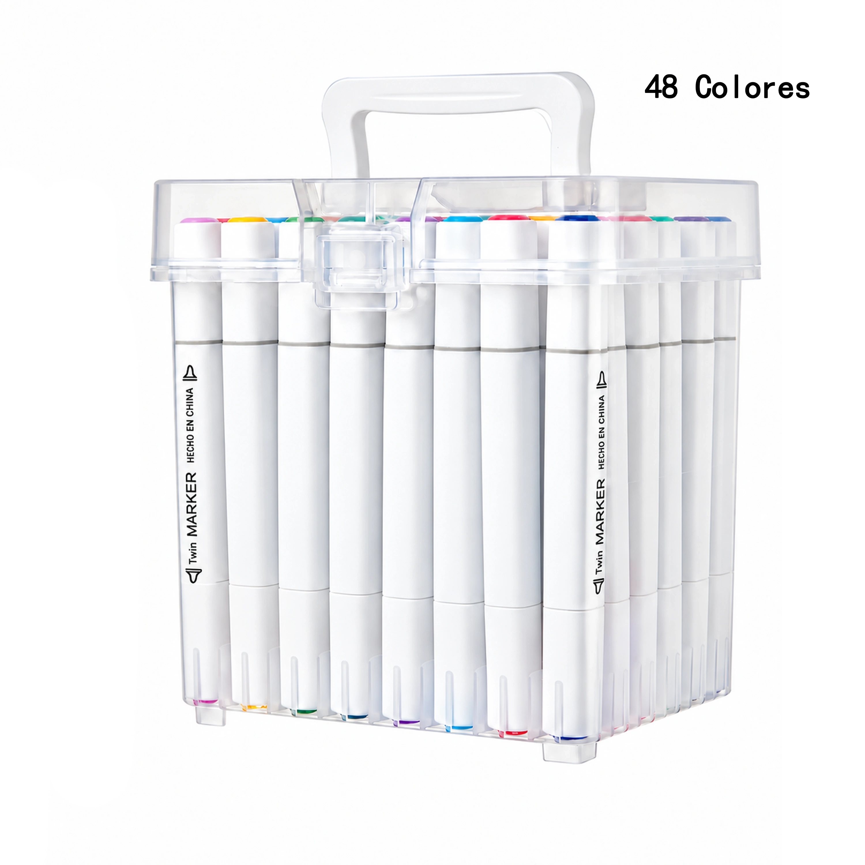 Marcador de Doble Punta 24 Colores de Plástico para Escritura