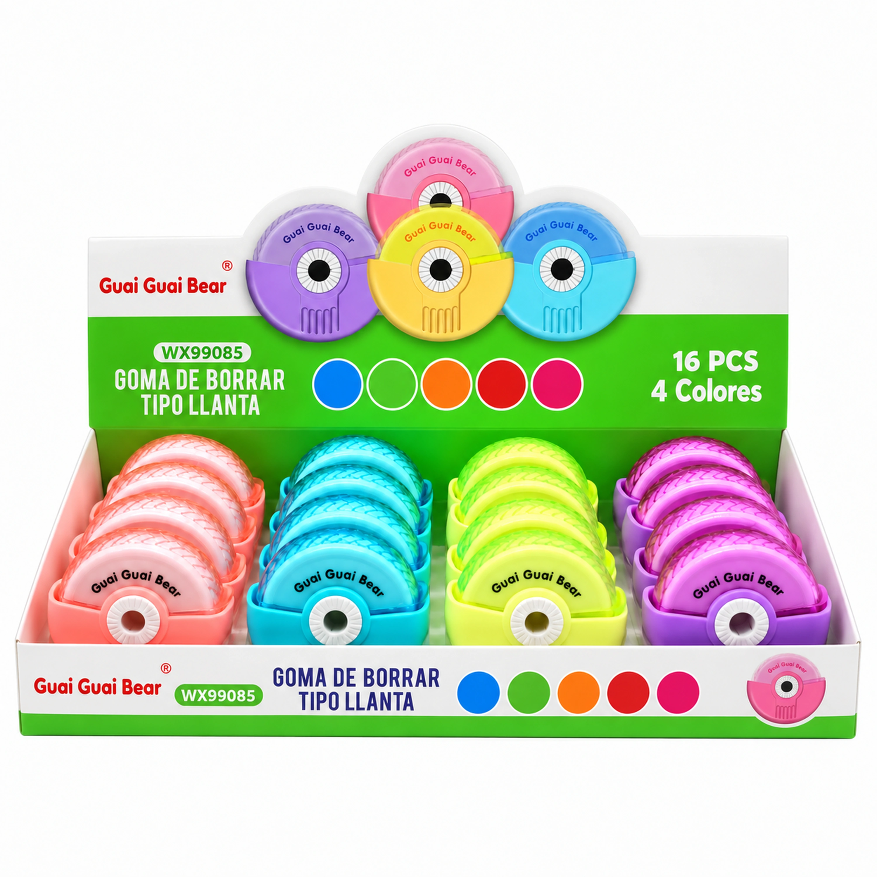 Borrador 5 × 5 × 2.4 cm para Escolares