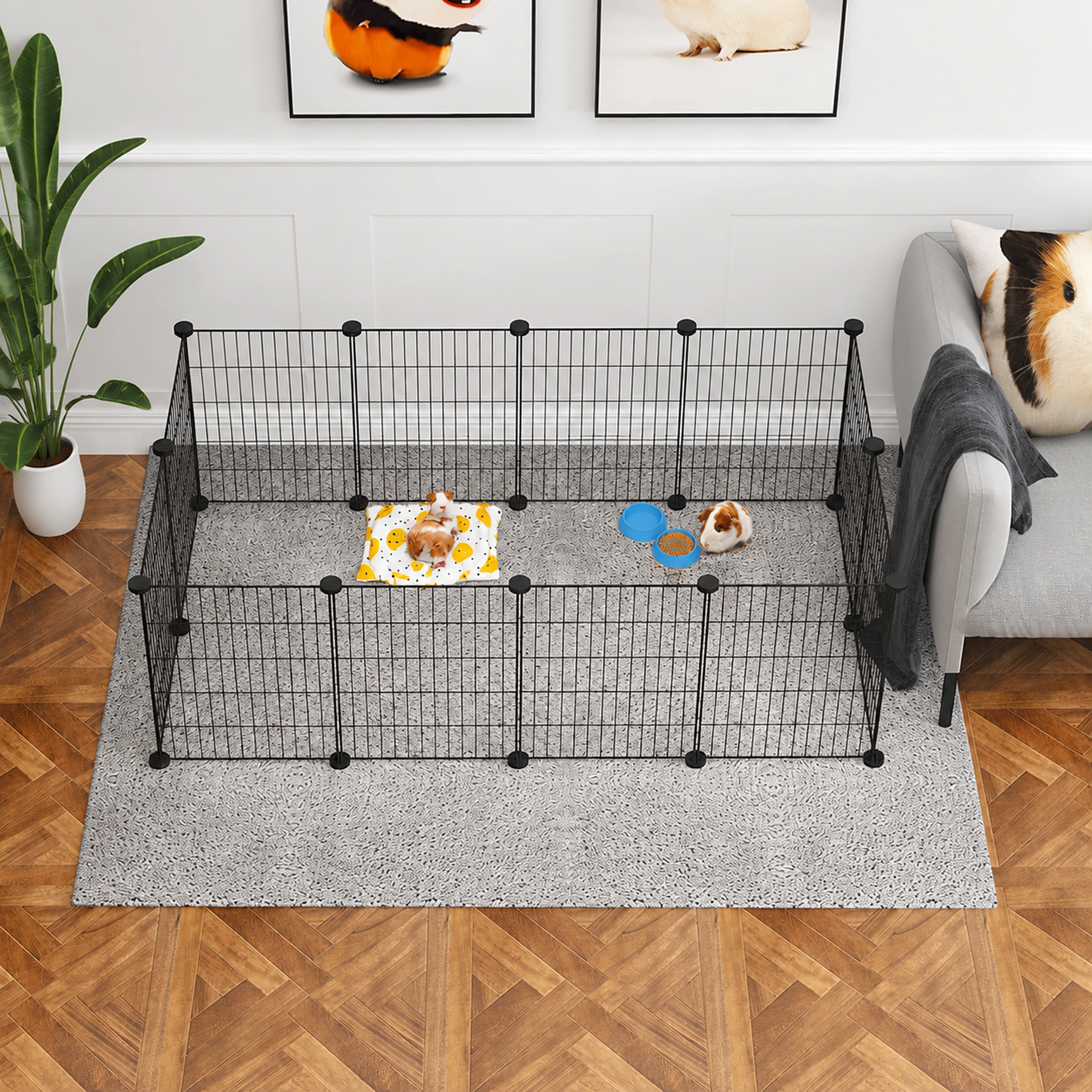 Corral para Mascotas Hierro 124*64*43cm