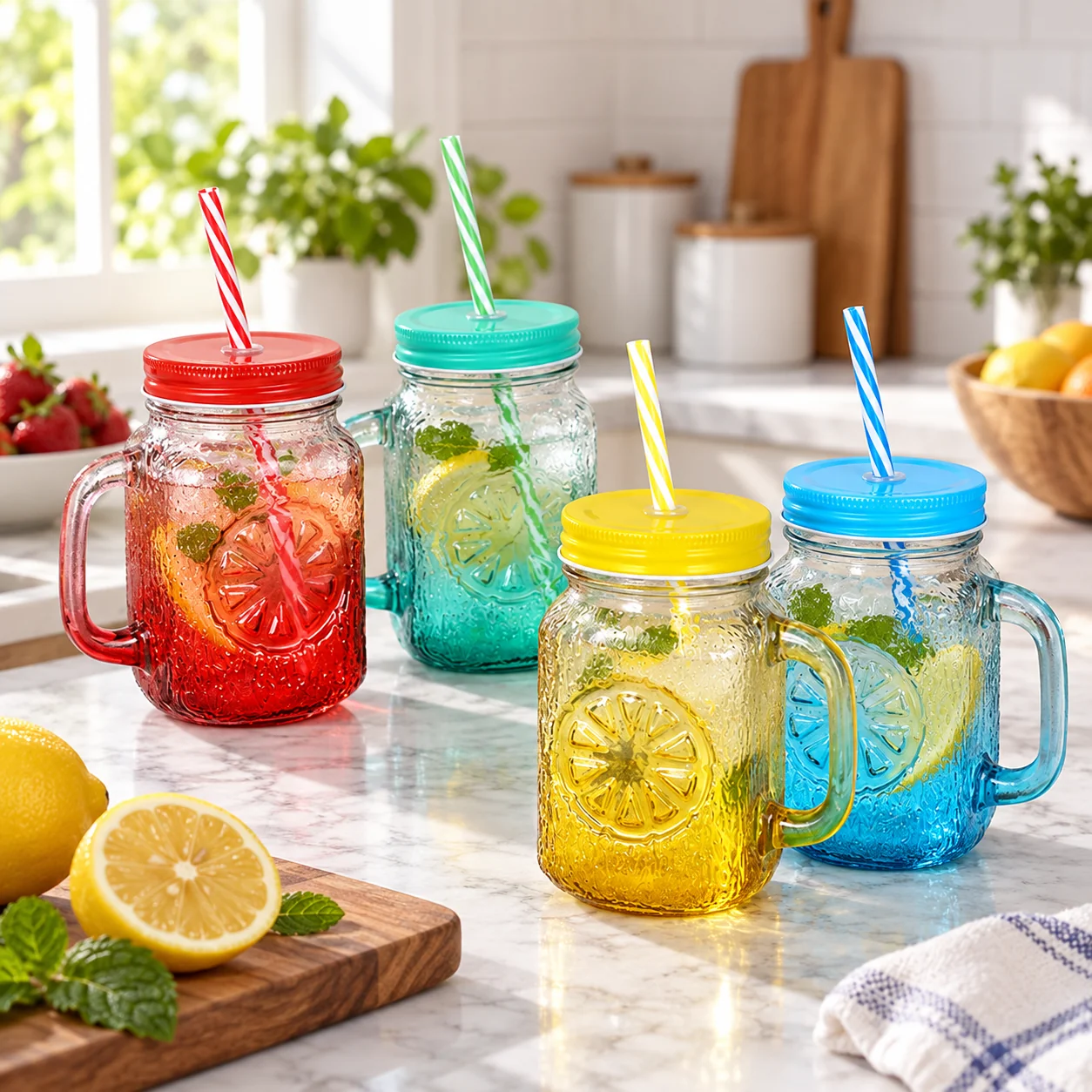 7.2*6.5*13.5cm Vaso de Vidrio Surtido 401-500ml