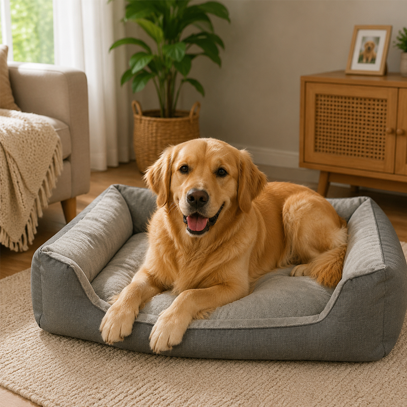 Cama para Perro 53*46*15cm/64*50*15cm/76*65*16cm Algodón image 1