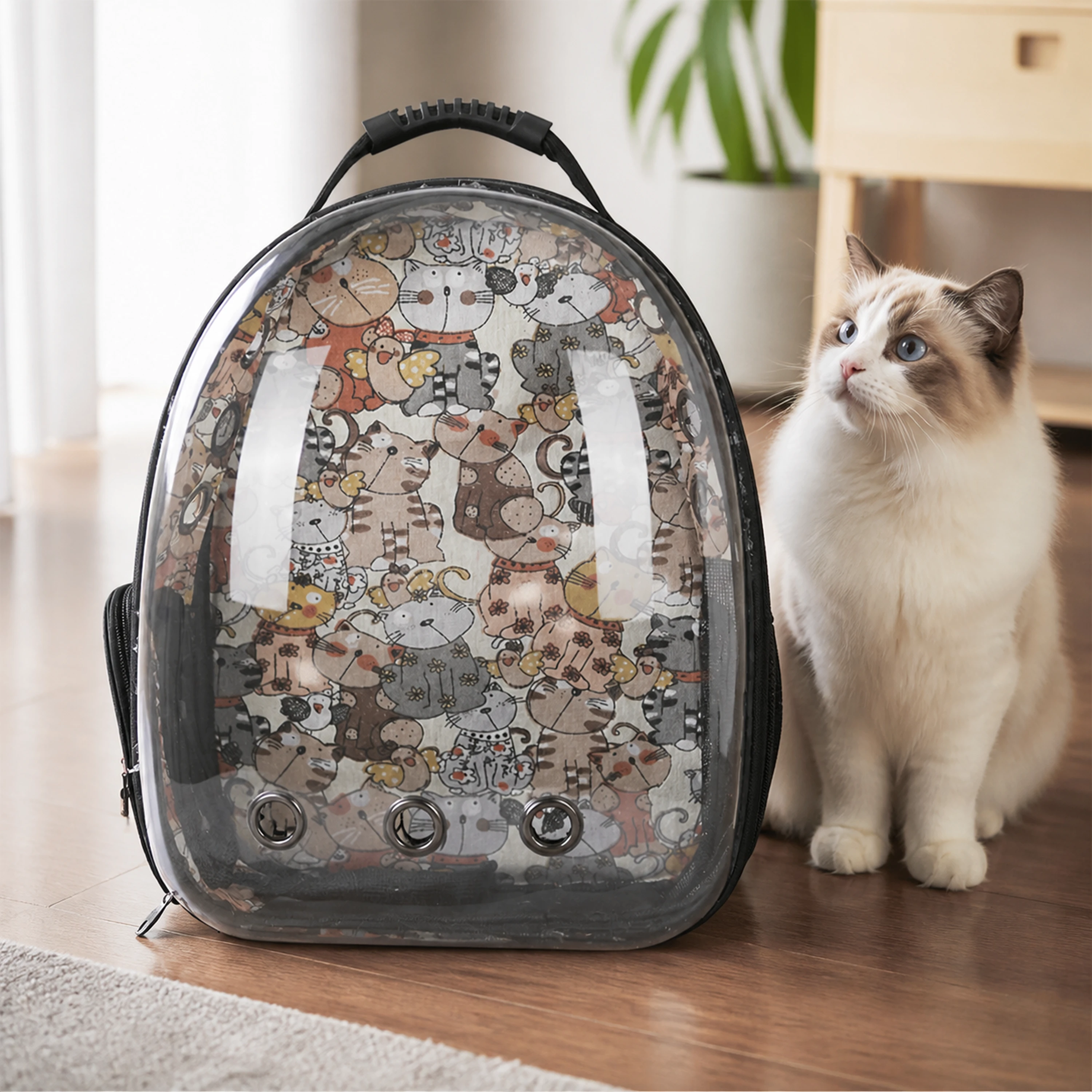 Bolso Transportador para Mascotas Bolso Transportador para Mascotas 45×35×23cm Transparente