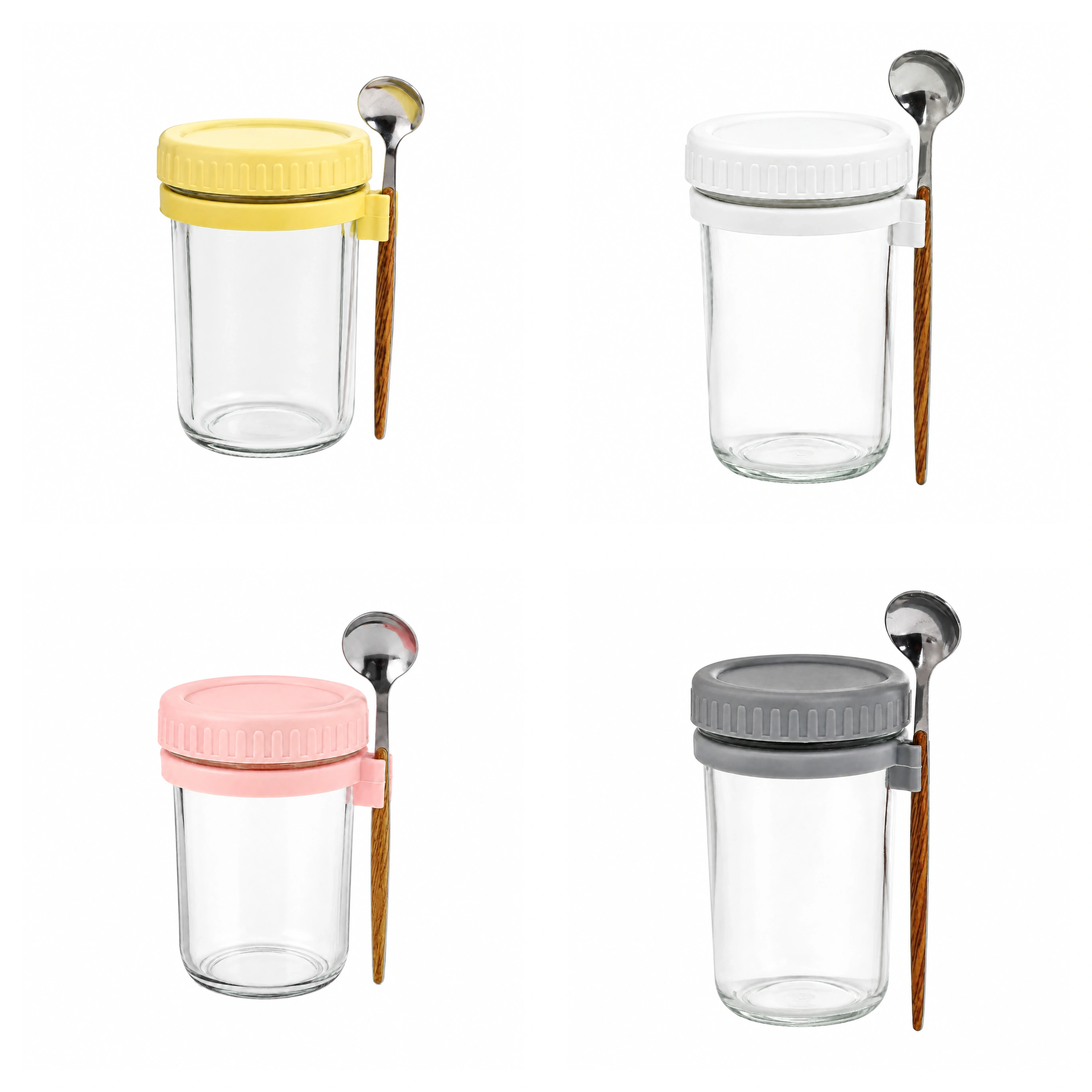Vaso para Avena 350 ml de Vidrio y PP para Té y Café