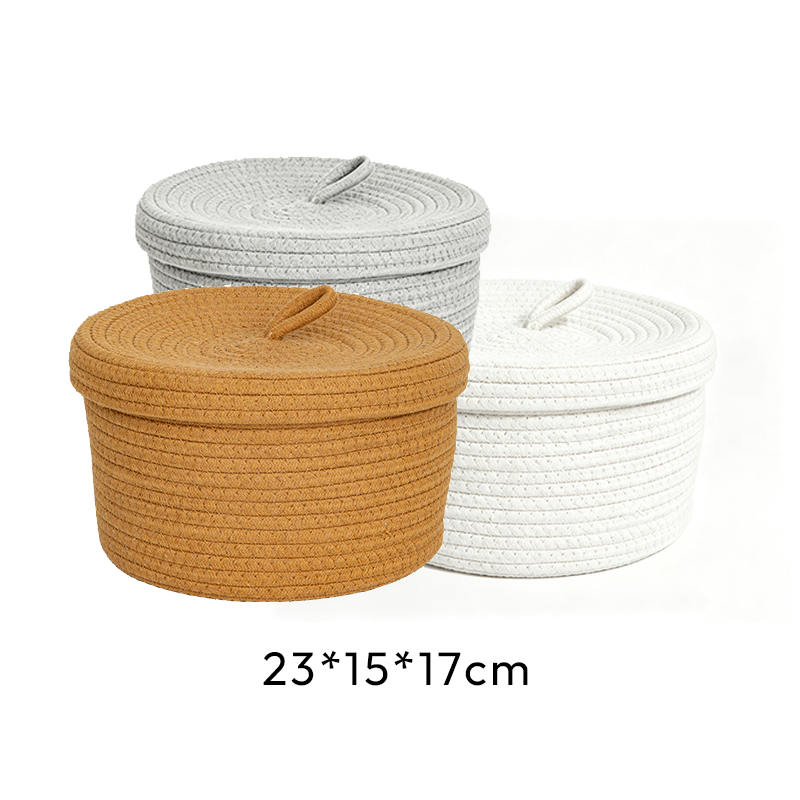 Cesta de Almacenamiento Multitamaño Algodón Surtido image 4