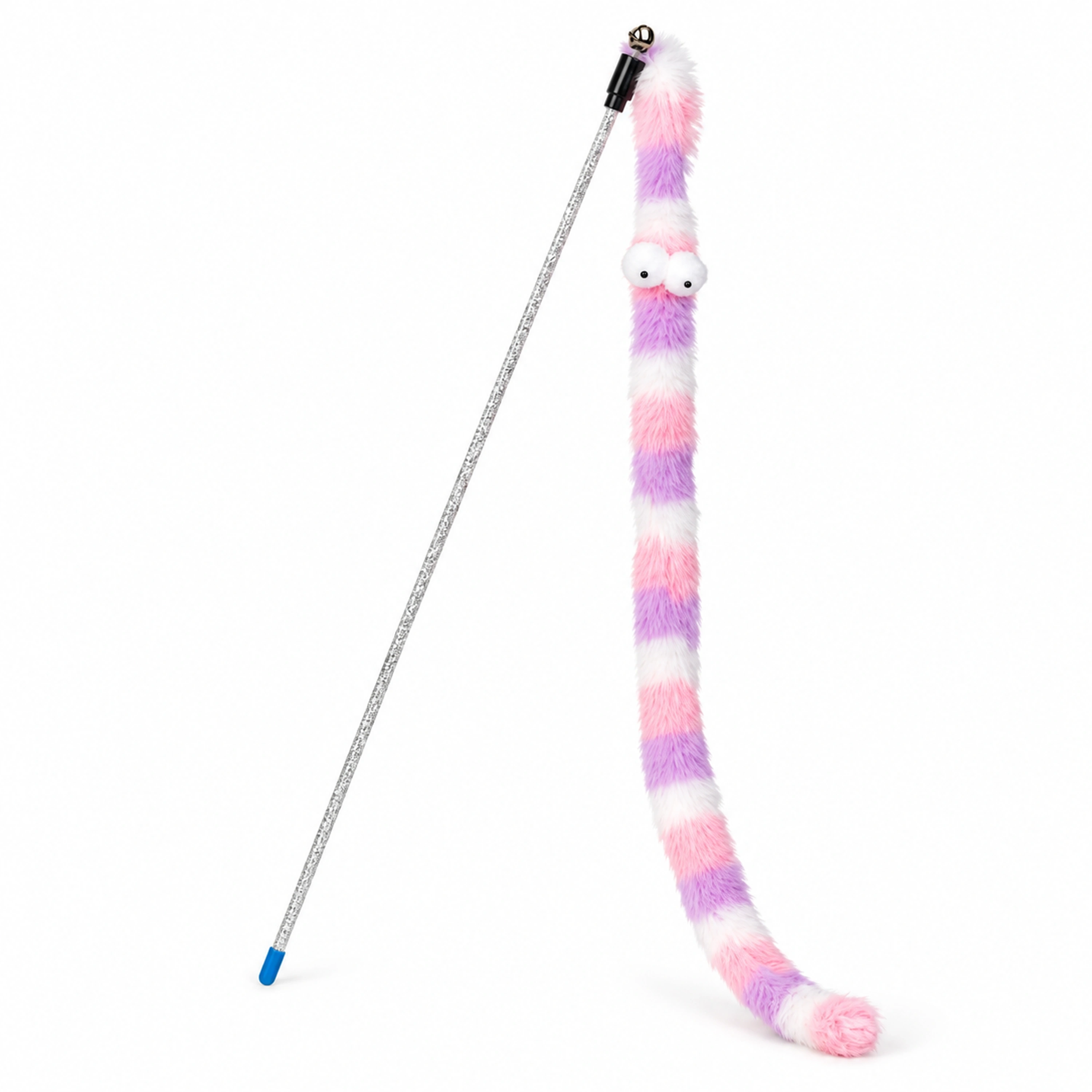 Varita de serpiente arcoíris para gatos 55cm de plástico image 1