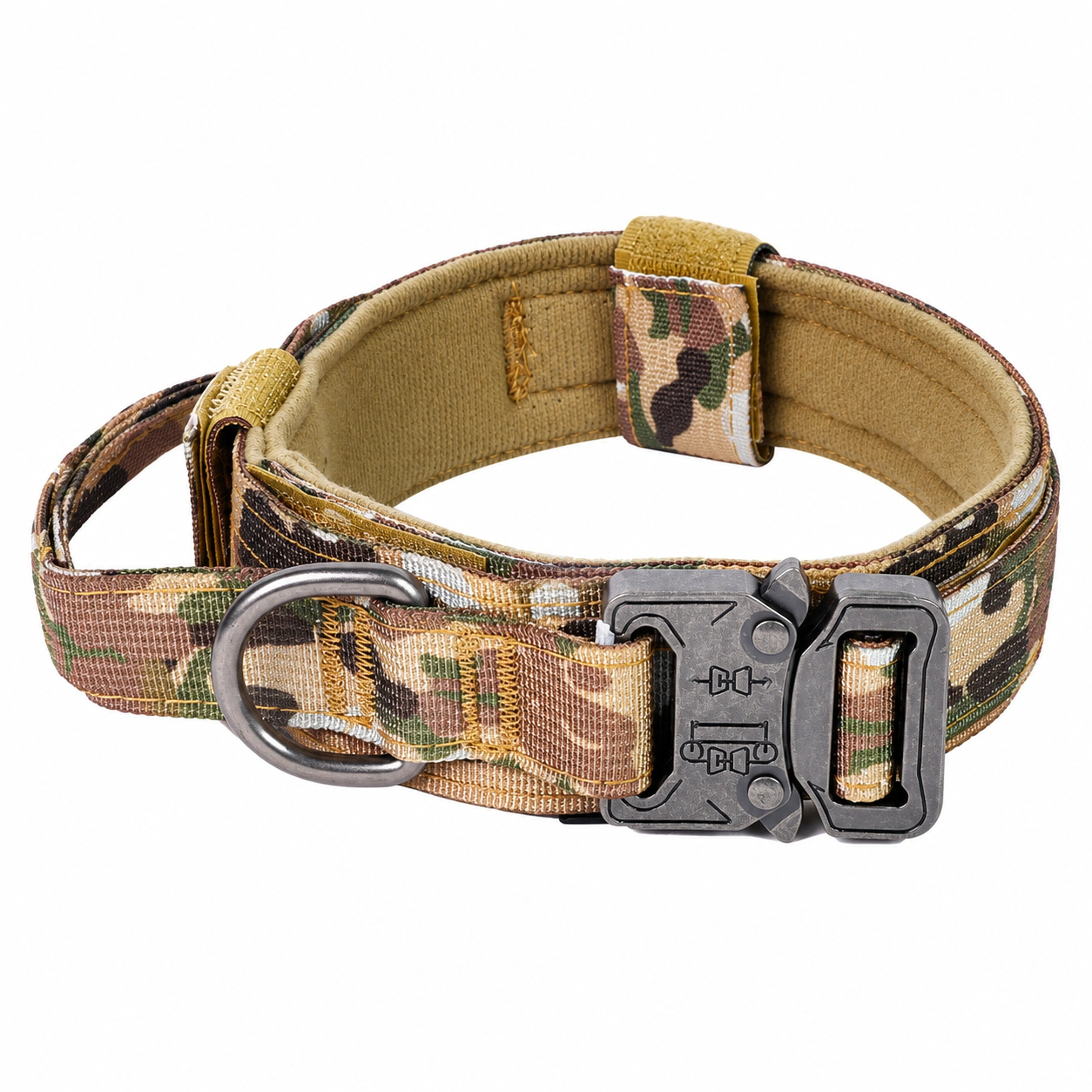 Collar para mascotas 35x35x25cm de nylon color camuflaje talla M