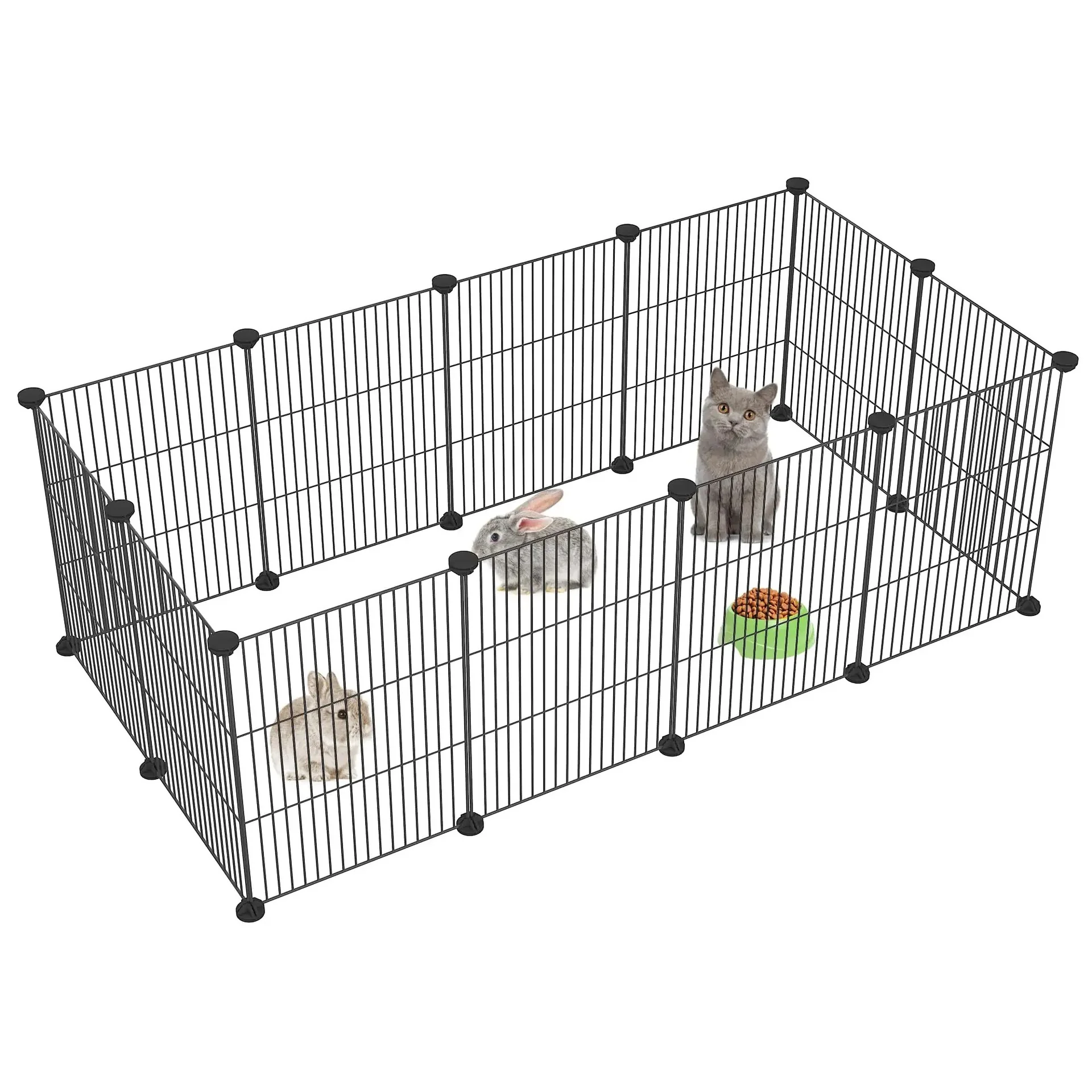 Corral para Mascotas 111×111×74cm Hierro