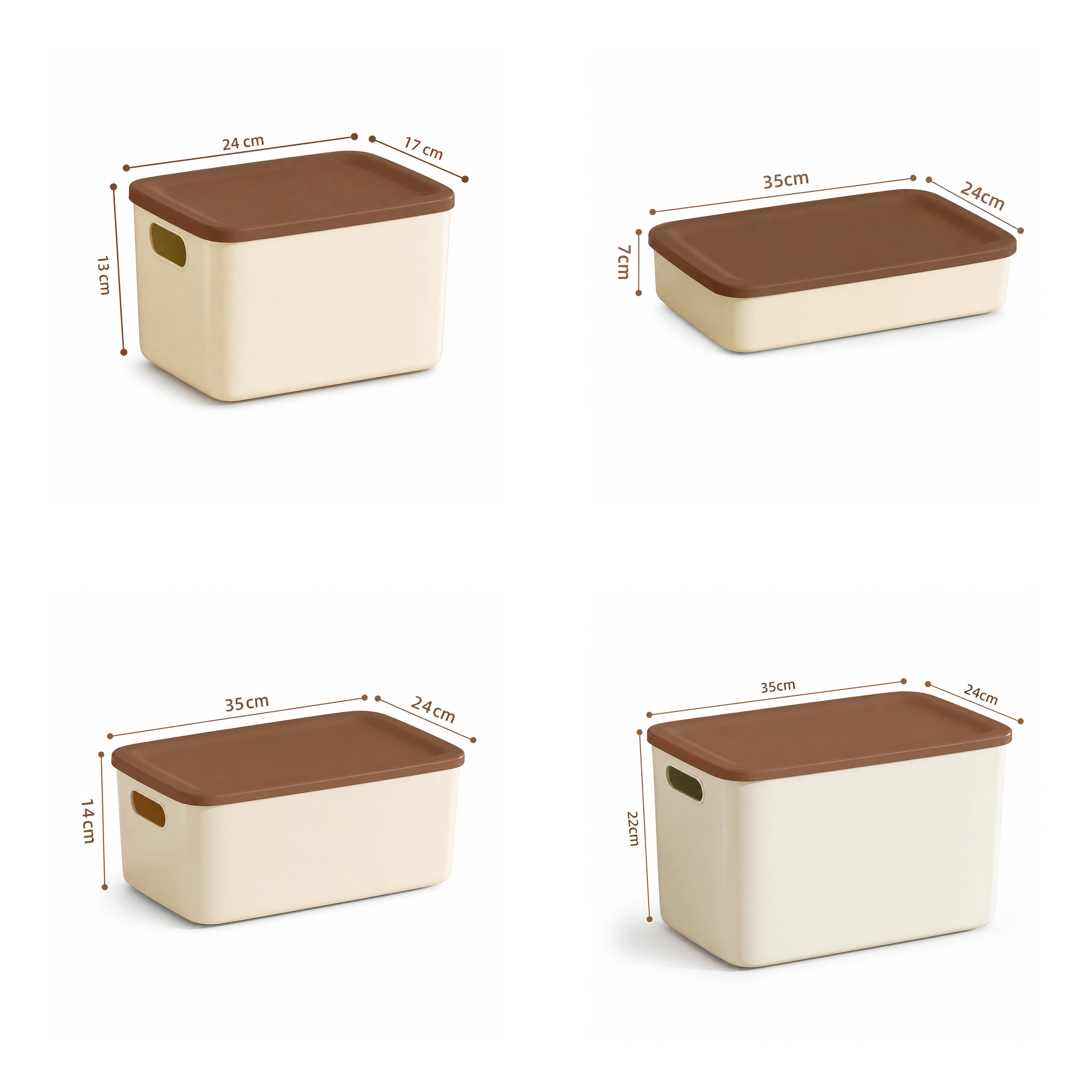 Caja Organizadora con Tapa Varias Medidas de Plástico para Objetos Varios