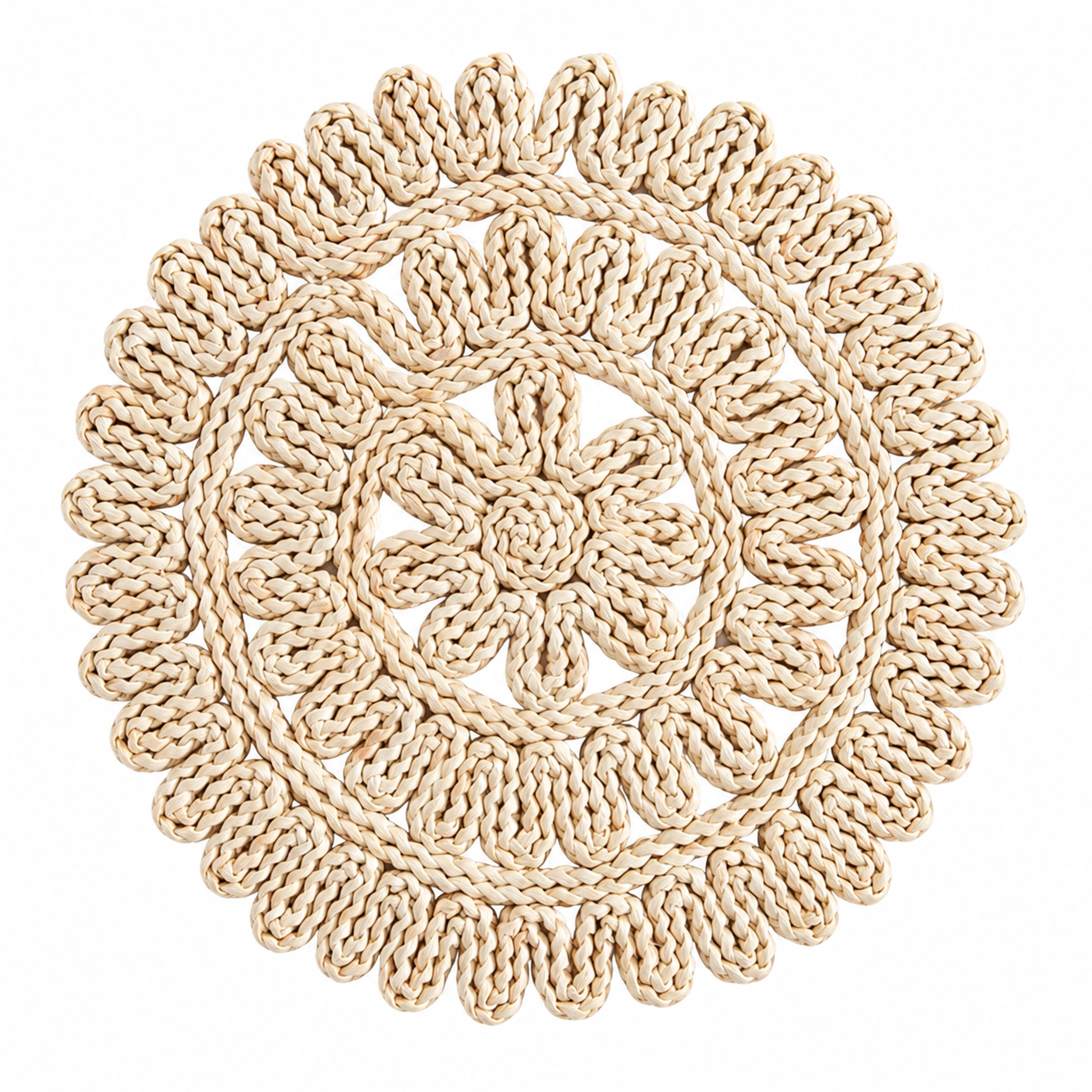 Individual de Mesa Floral 38 CM de Junco para Mesa