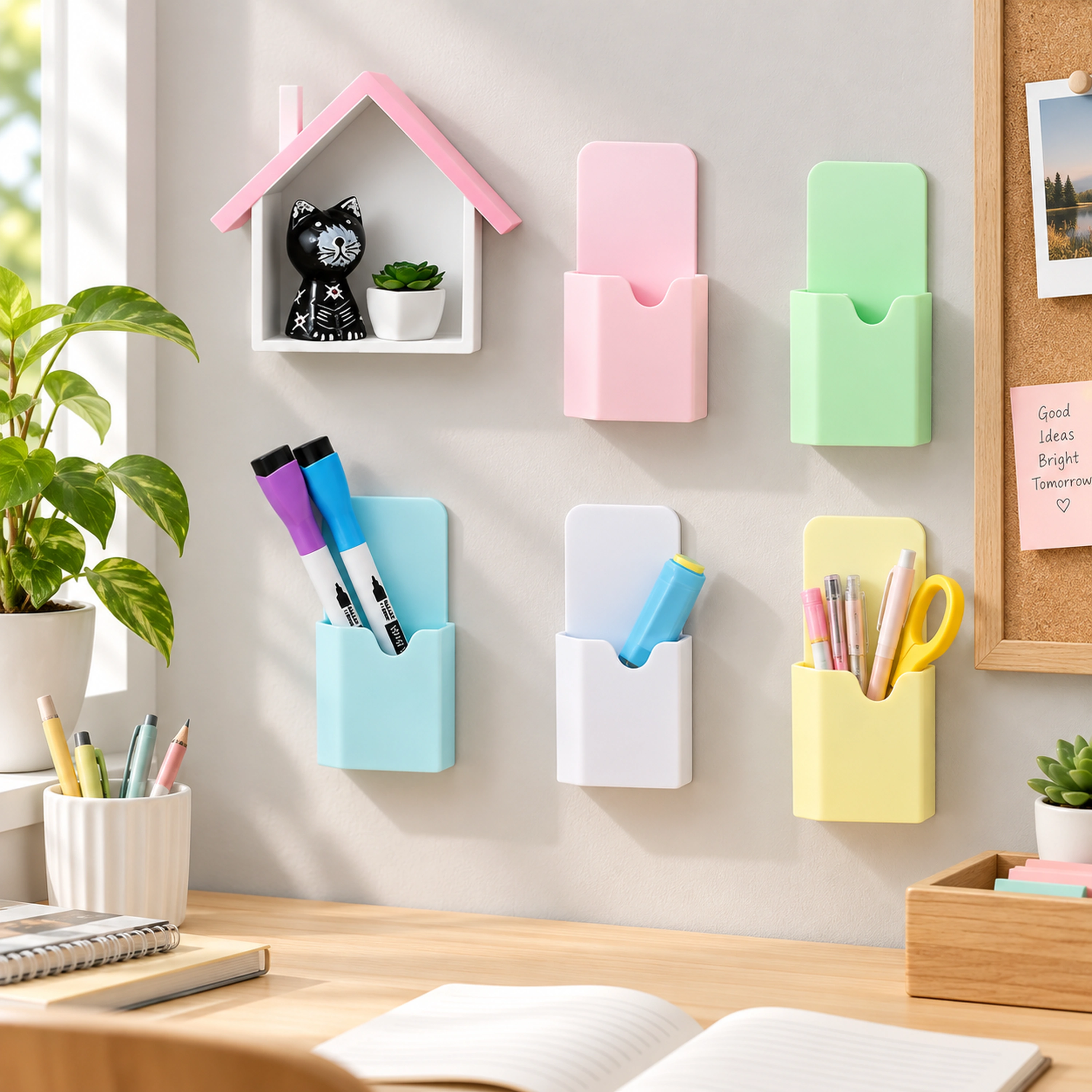 Portaplumas Magnético Colores Surtidos de Plástico para Guardar Bolígrafos
