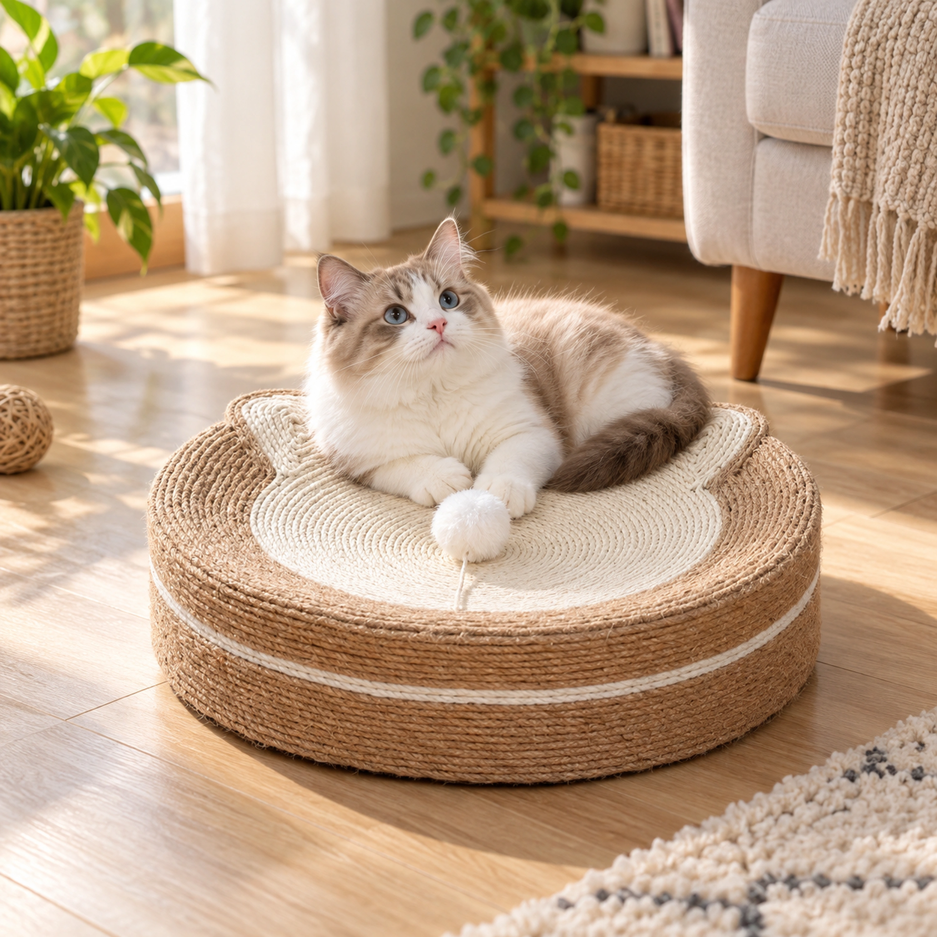 Rascador para Gatos 40 CM de Cartón Corrugado para Gatos