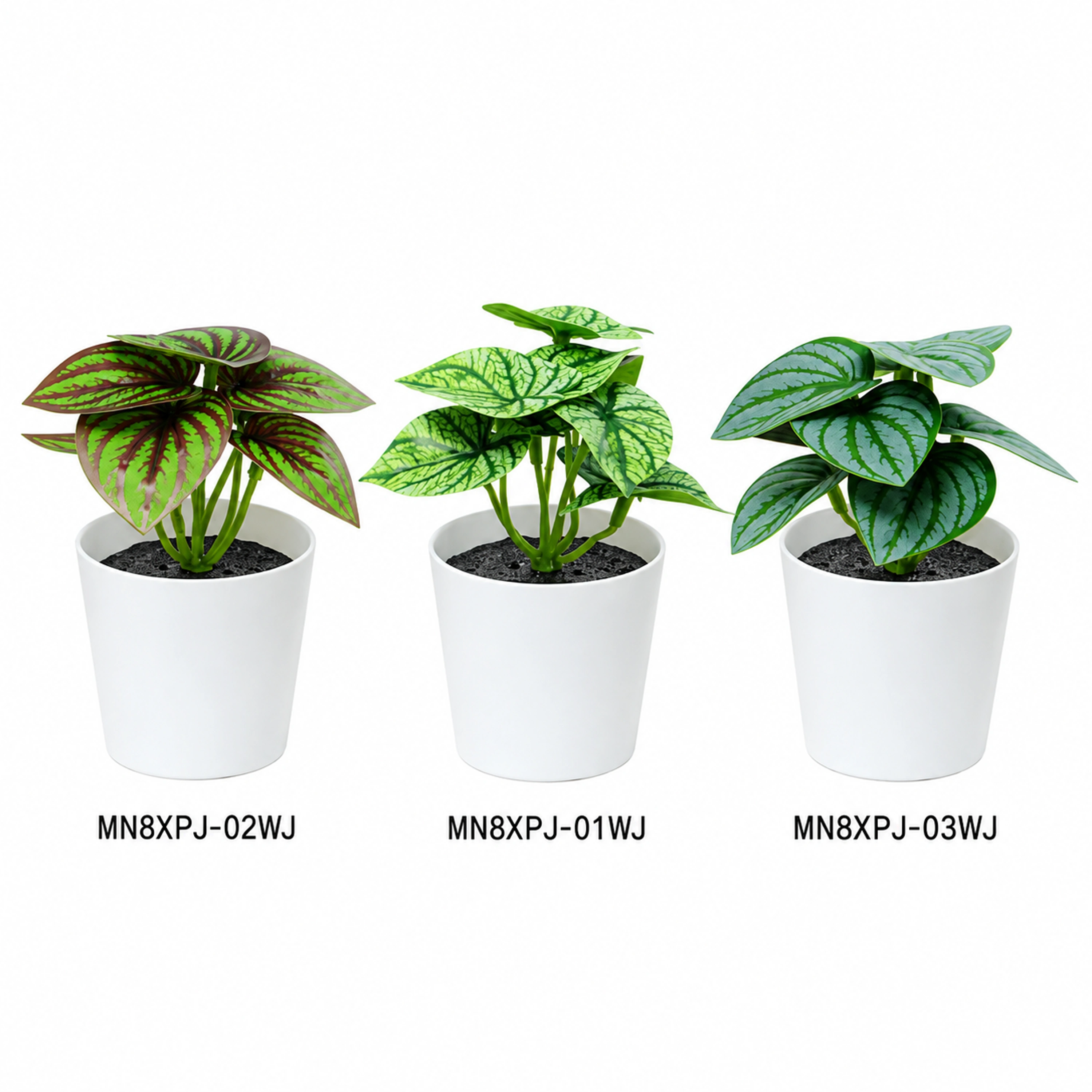 Planta en Maceta Artificial 3 Piezas 11 CM de Plástico para Decoración image 2