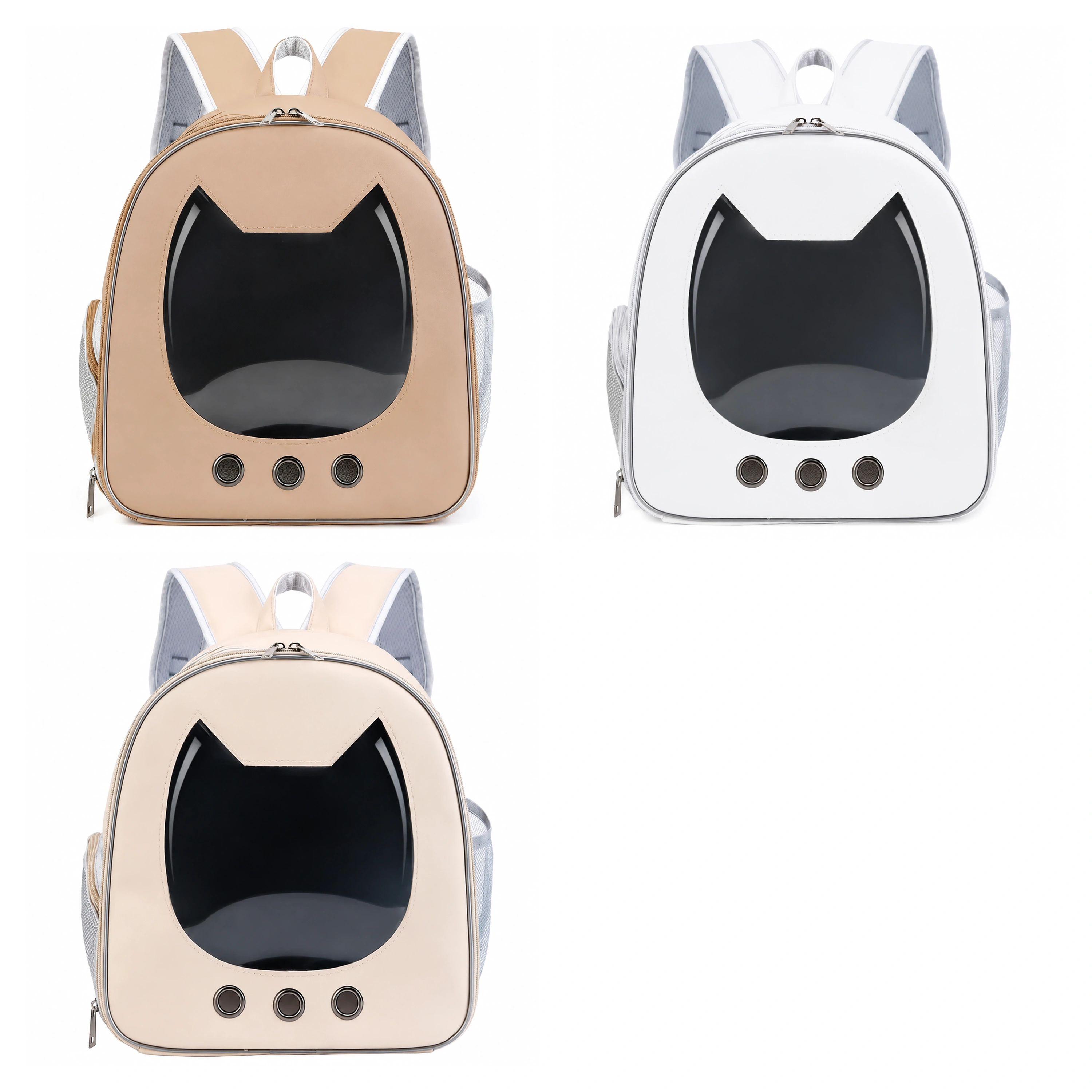 Bolso Transportador para Mascotas 32×21×35cm PU Transparente