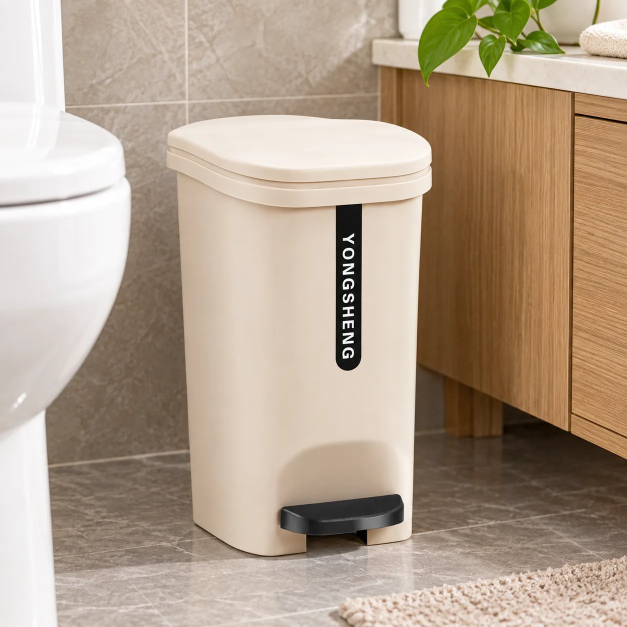 10 L Bote de Basura de Plástico con Pedal