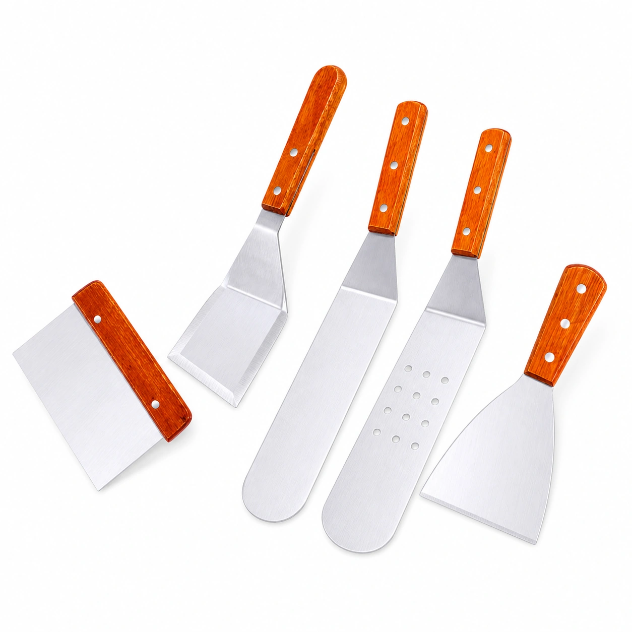 Juego de Espátulas para Bistec 5 Piezas de Acero Inoxidable para Cocina image 2