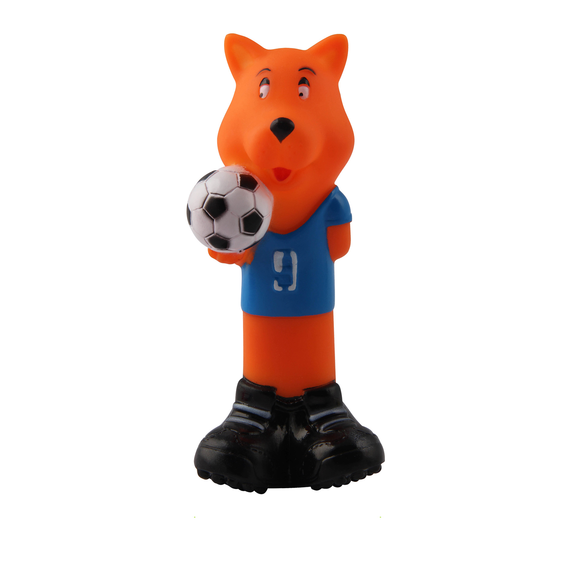 Juguete para Mascotas 6.5×16cm Perro de Pie Fútbol Vinilo