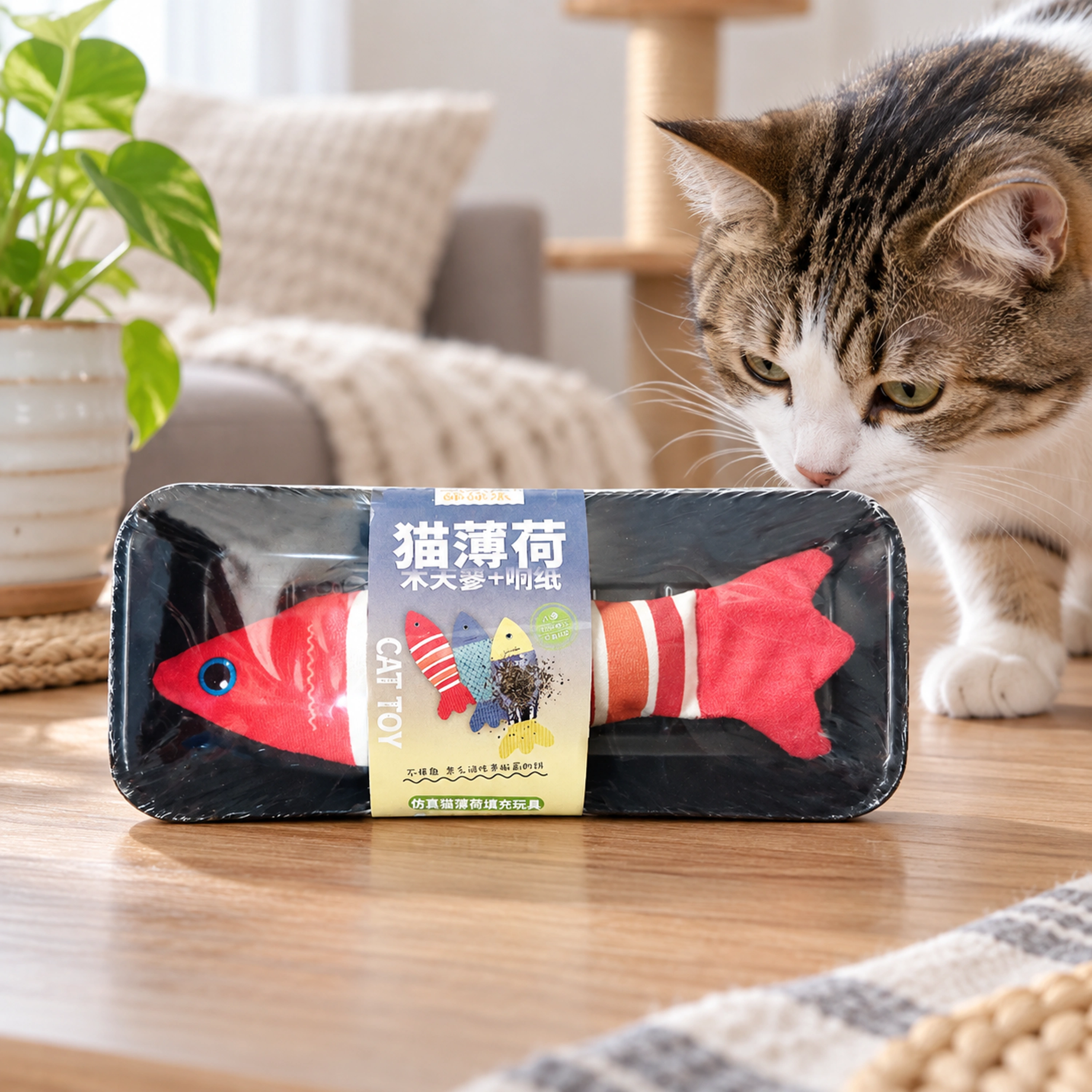 29*11*3cm para Gato Resistente a La Mordedura para Limpieza Dental Juguete de Catnip Poliéster+Catnip Surtido