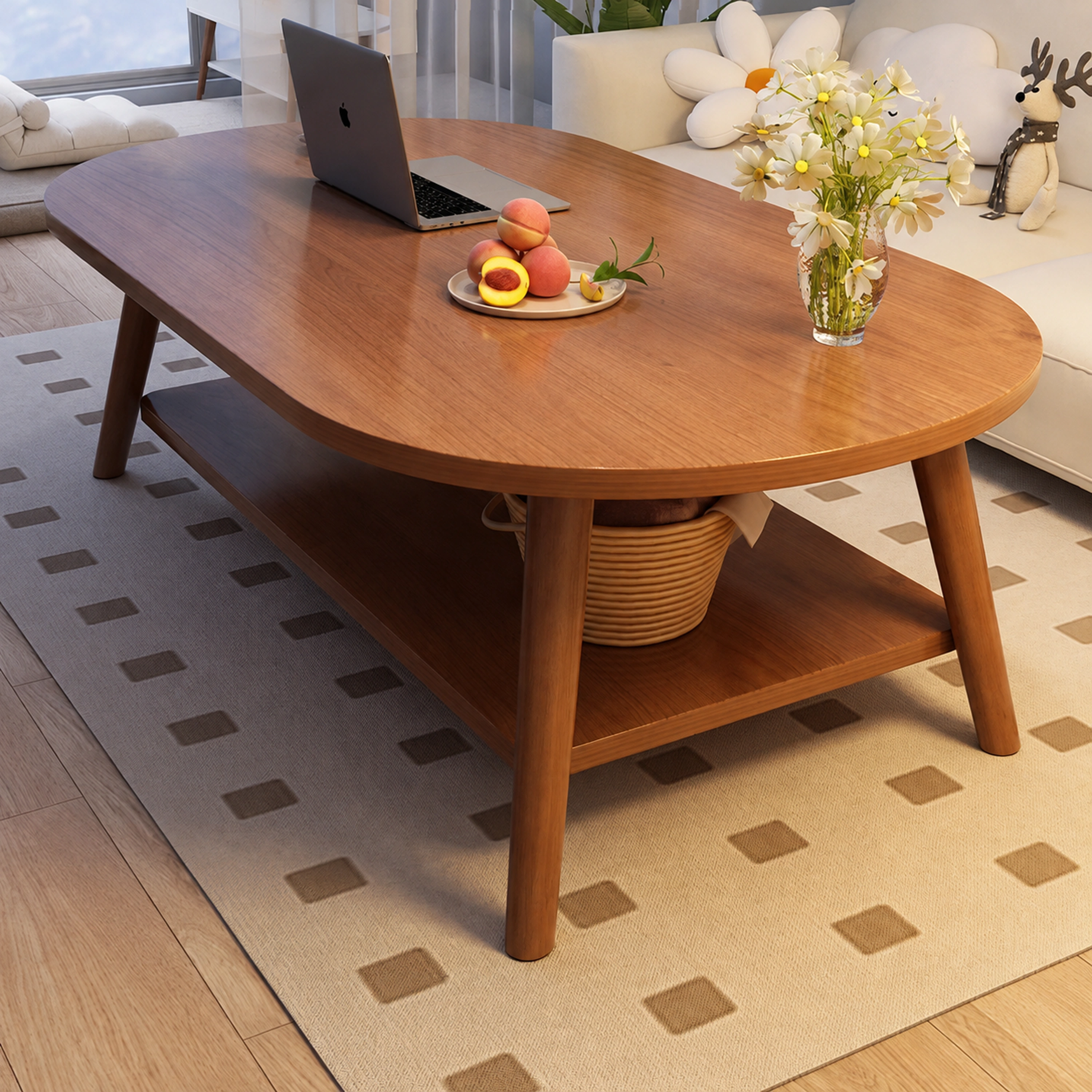 Mesa de Centro 120×60×42cm Tablero de Densidad (MDF) Surtido image 1