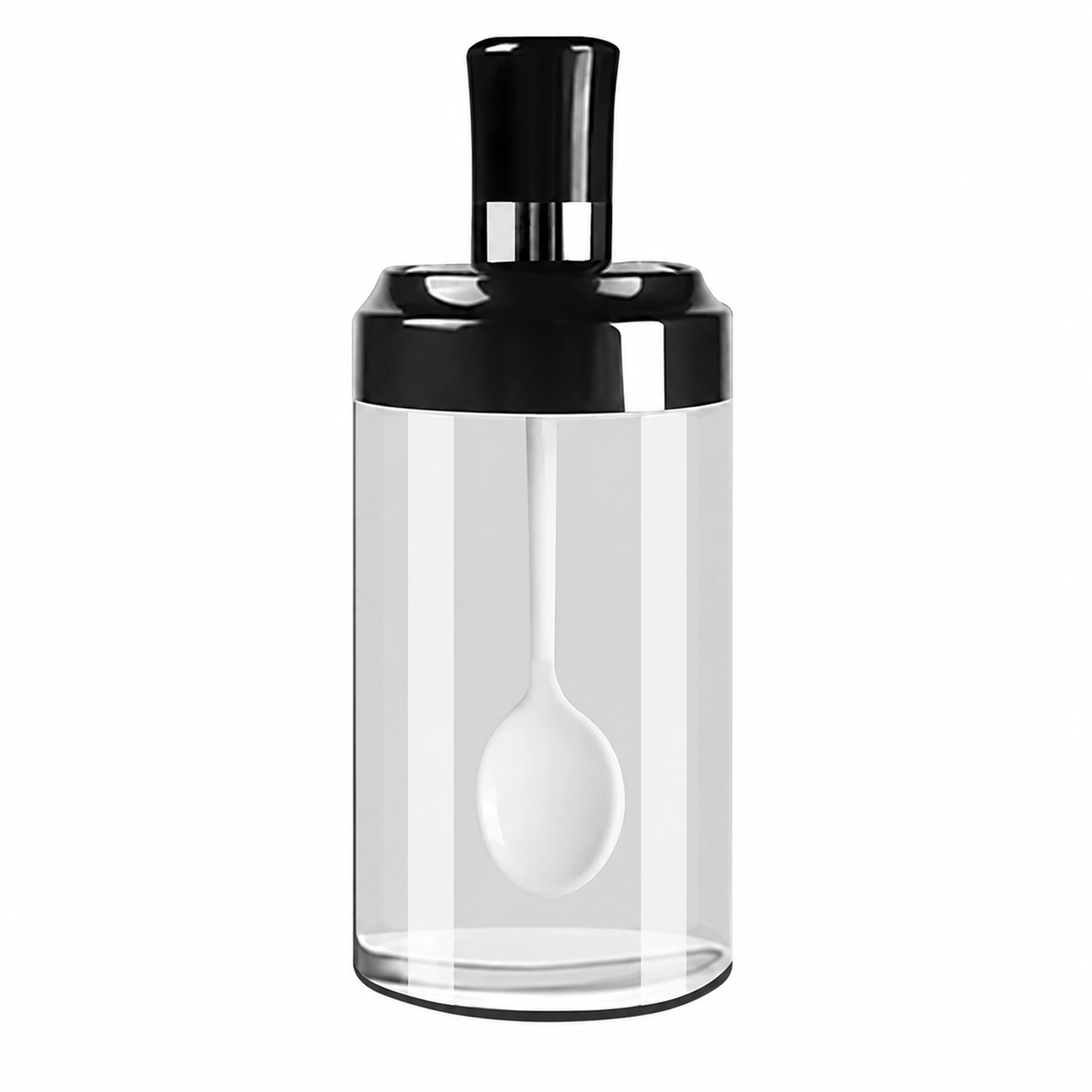 Recipiente de Especias 6.5*6.5*14cm de Vidrio Negro