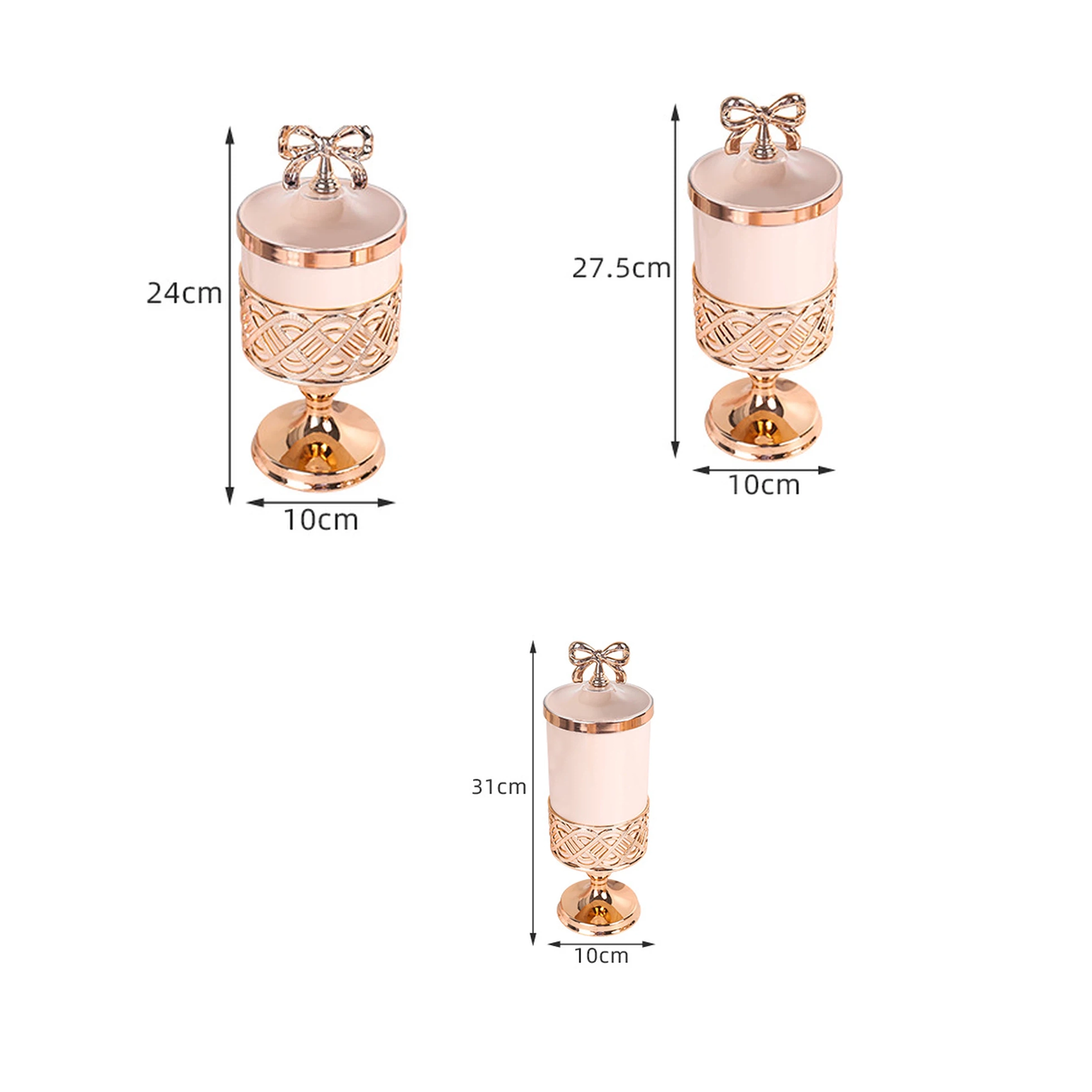 Frasco Decorativo 24/27.5/31cm de Plástico