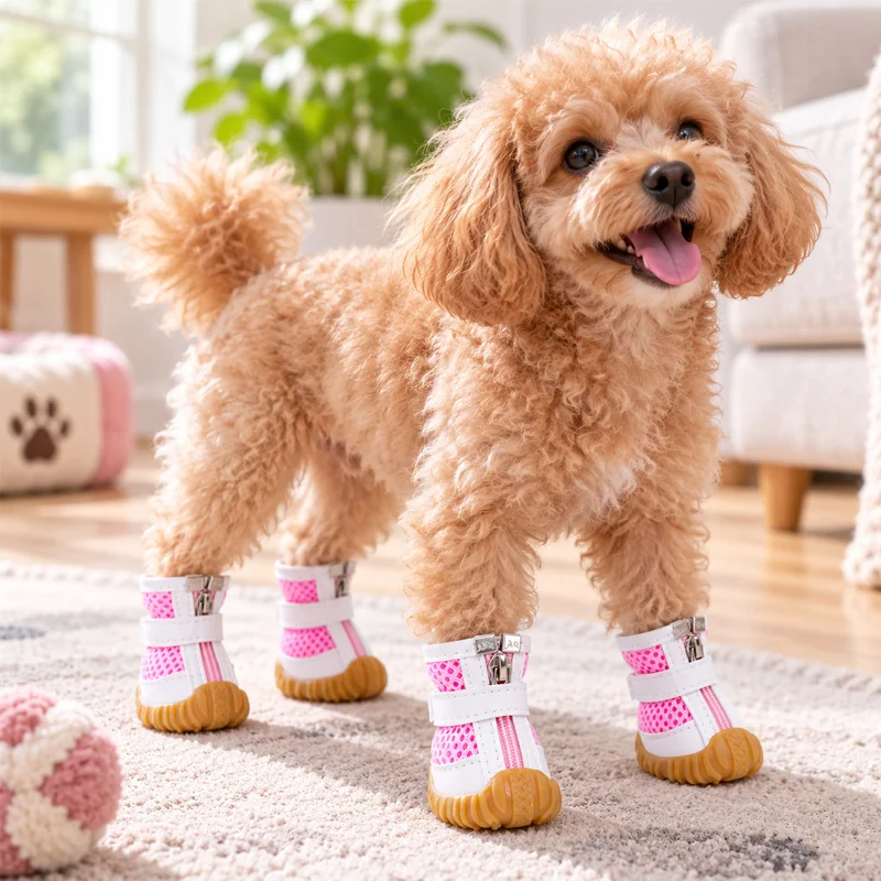 Zapatos para Mascotas 3.5×3×6cm Poliéster + Caucho Surtido image 1