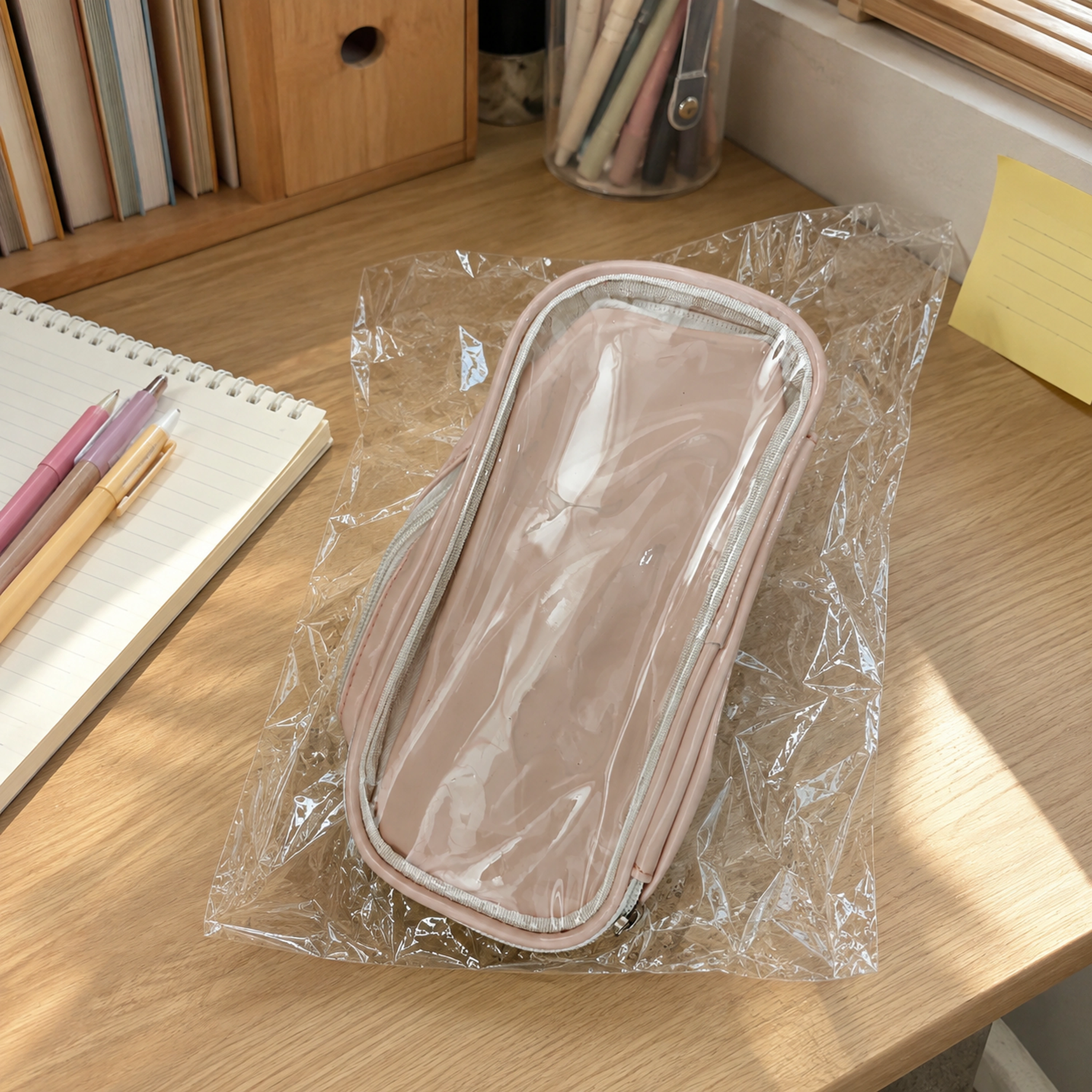 Estuche 21×13.5cm PVC De Rosa image 1