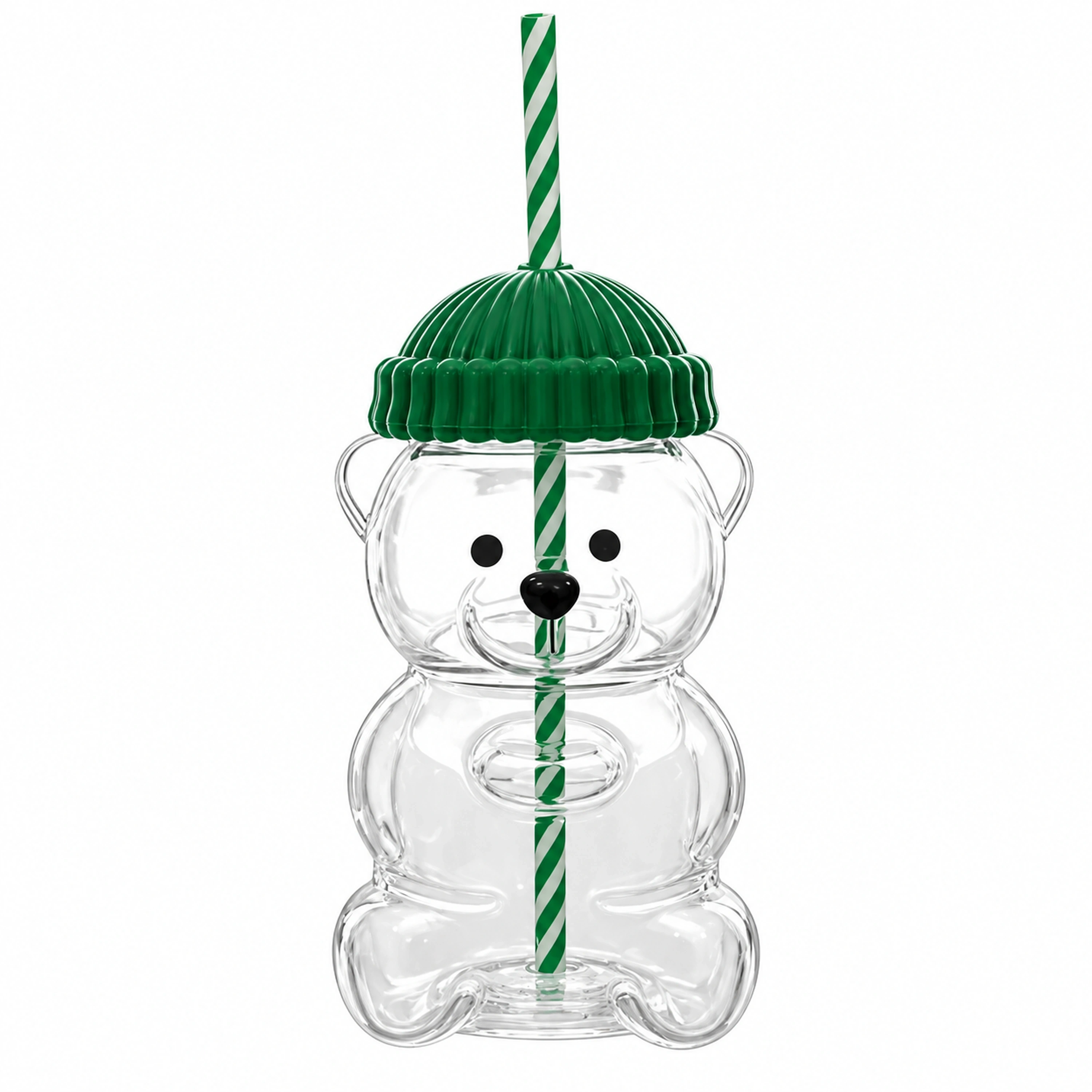 Vaso con Popote Plástico Verde para el Hogar image 2