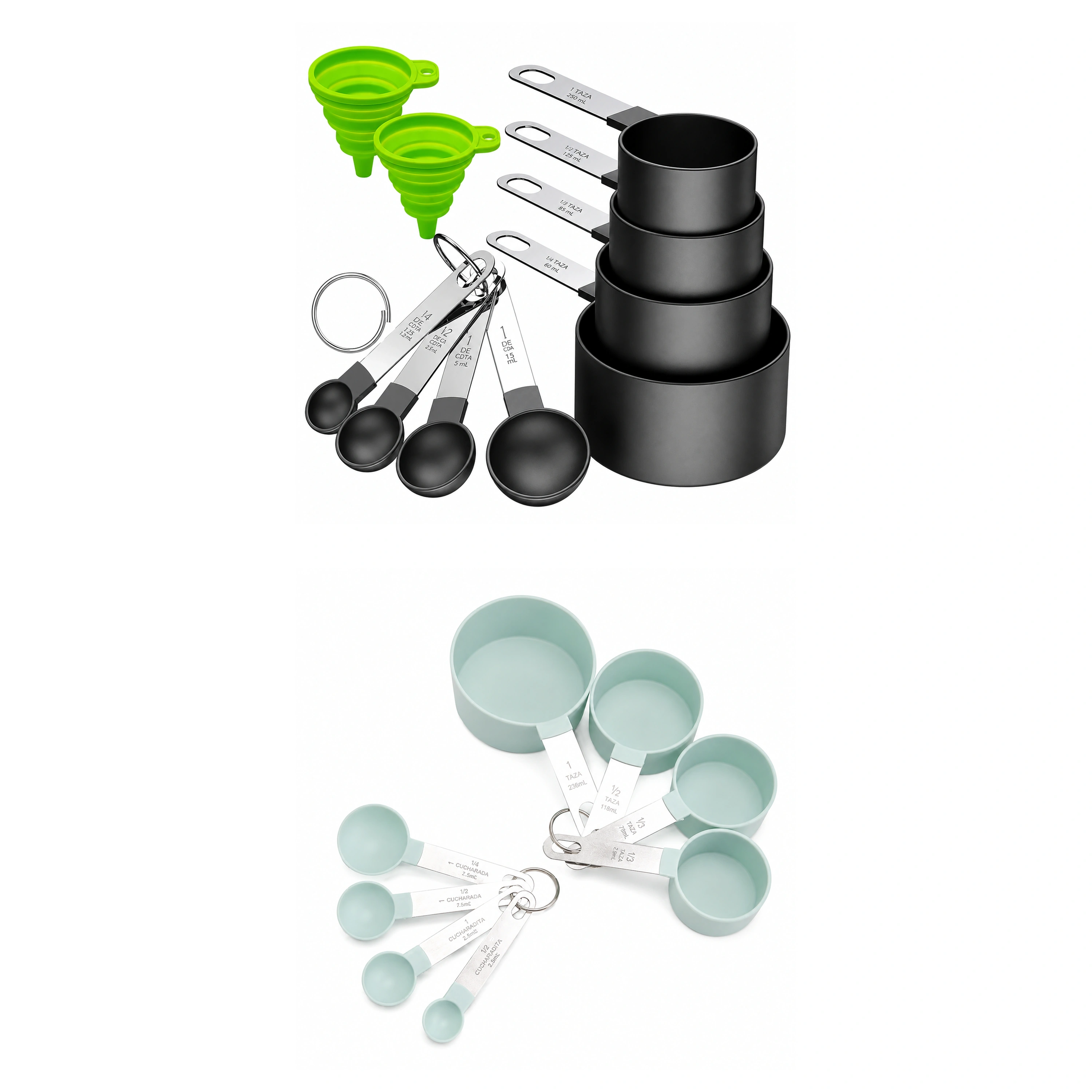 Juego de Cucharas y Tazas Medidoras 8 Piezas de PP para Hornear image 2