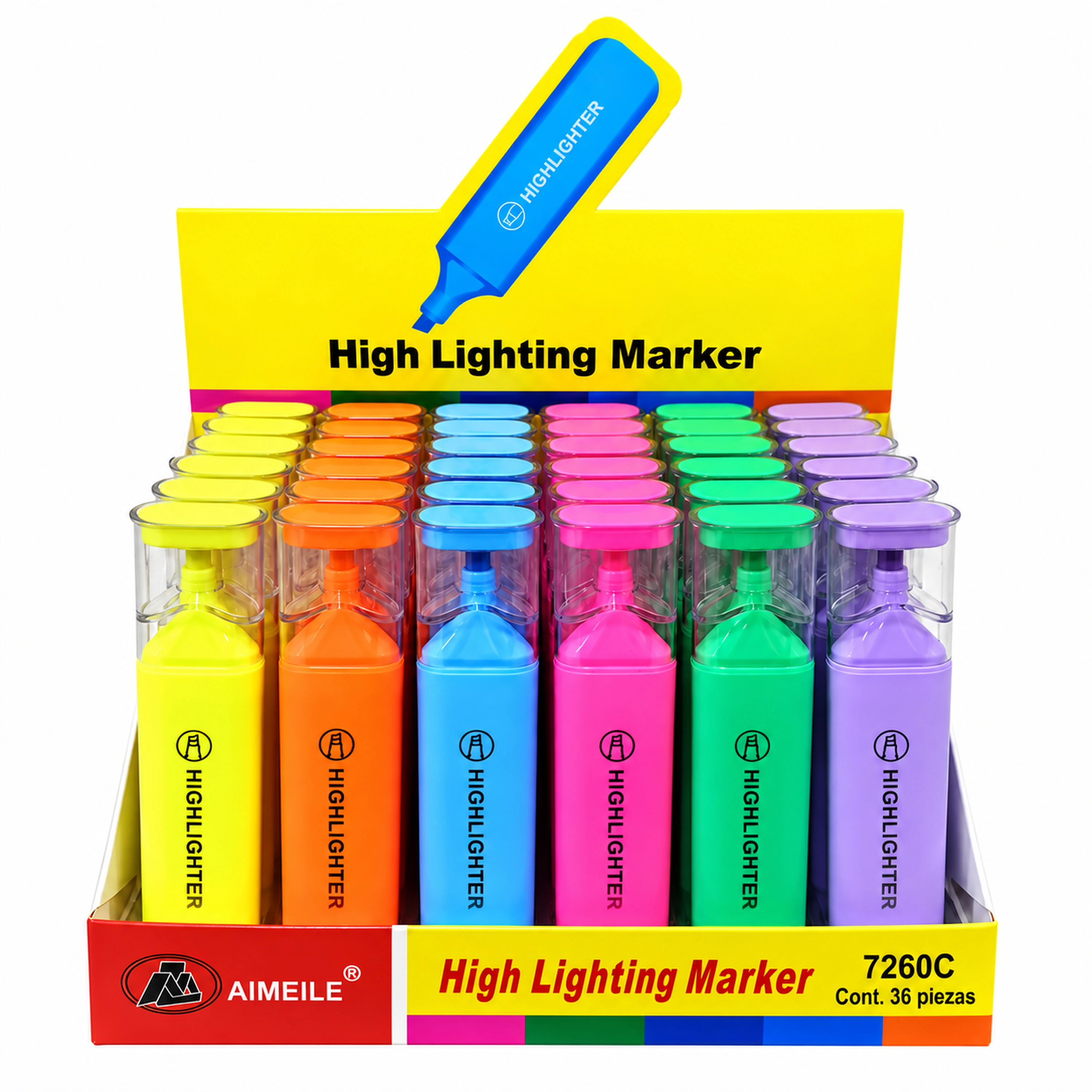 Marcador 6 Colores de Plástico para Escritura
