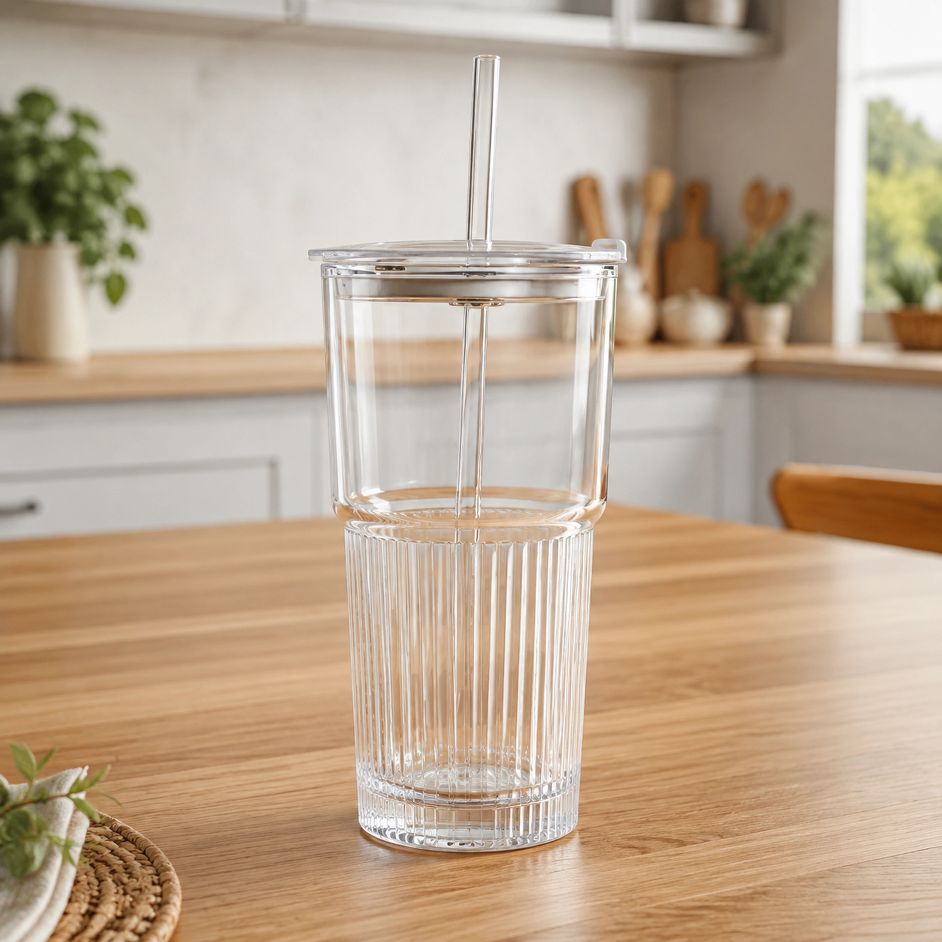 Vaso de Vidrio Sódico Cálcico 20 oz de Vidrio para Té y Café