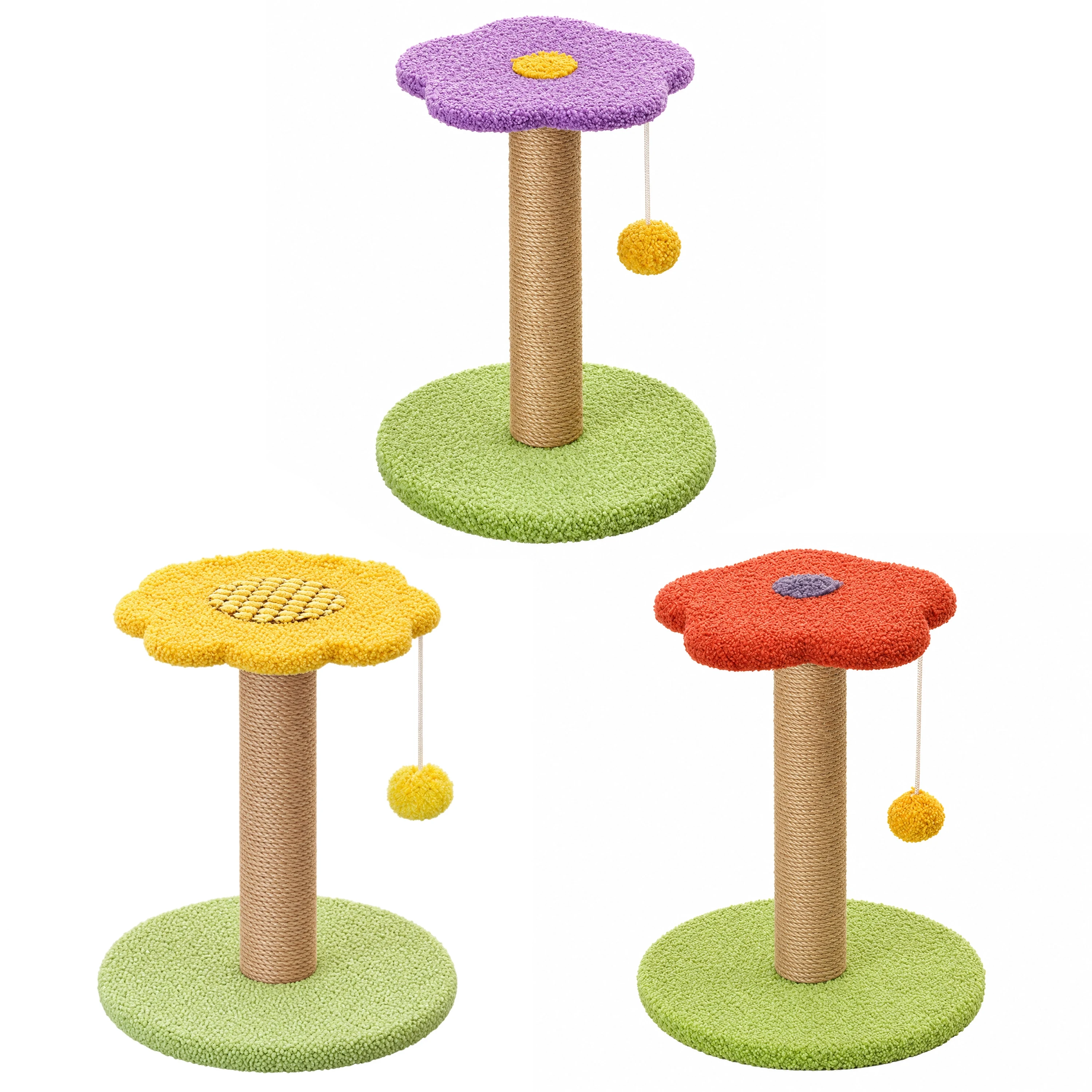Árbol para Gatos 27 × 27 × 32 CM de Sisal y Felpa para Mascotas
