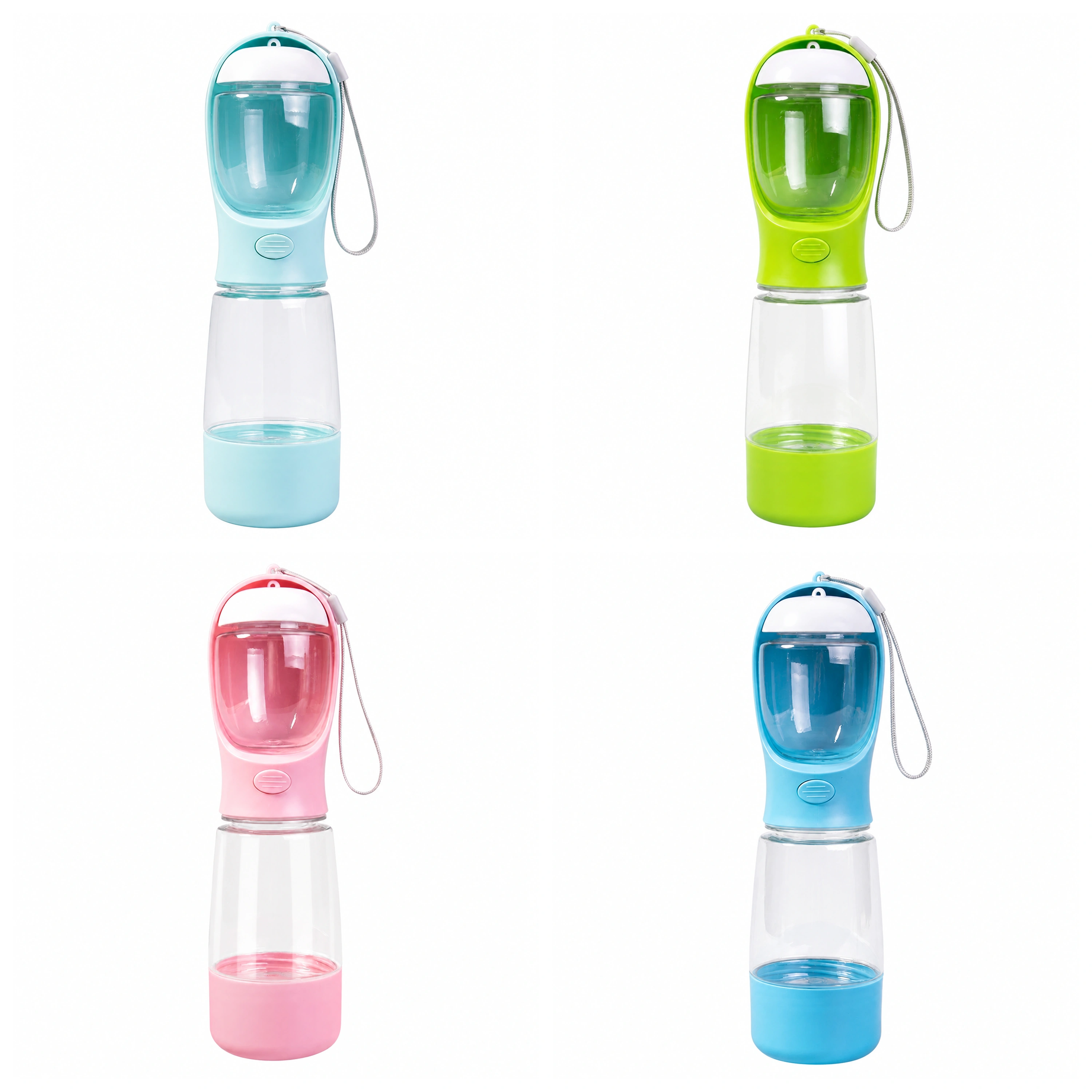 Vaso Portátil para Agua y Comida 400ml + 150ml Plástico Surtido