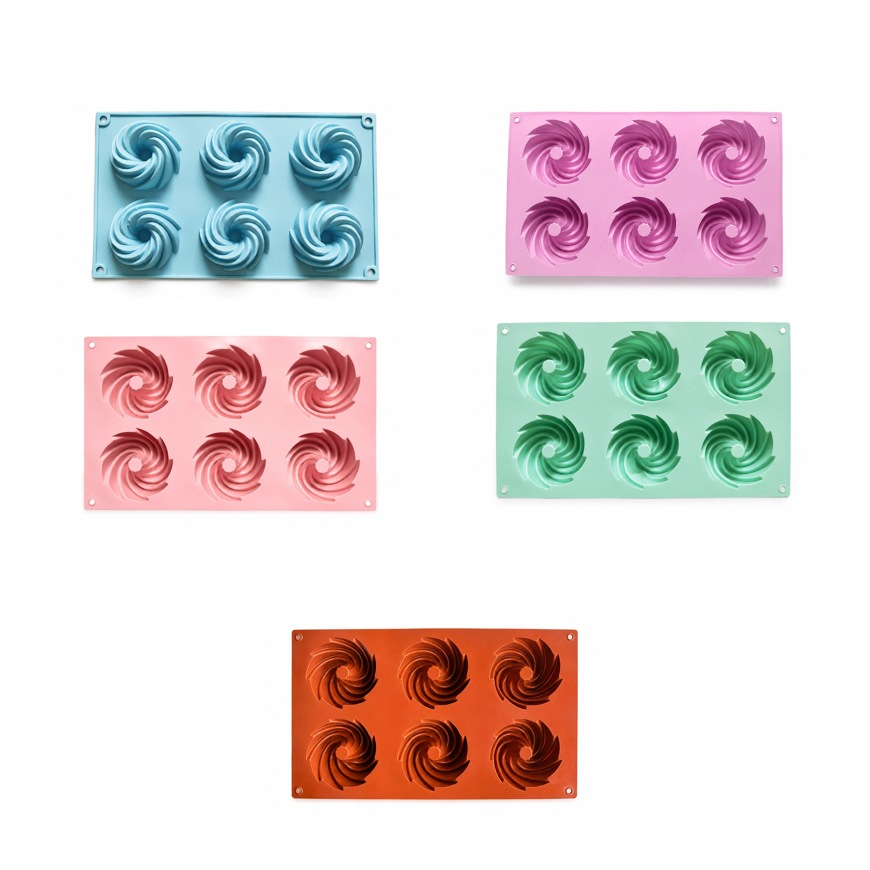 Molde de Silicona Espiral 25 × 16.6 × 3 cm de Silicona para Hornear