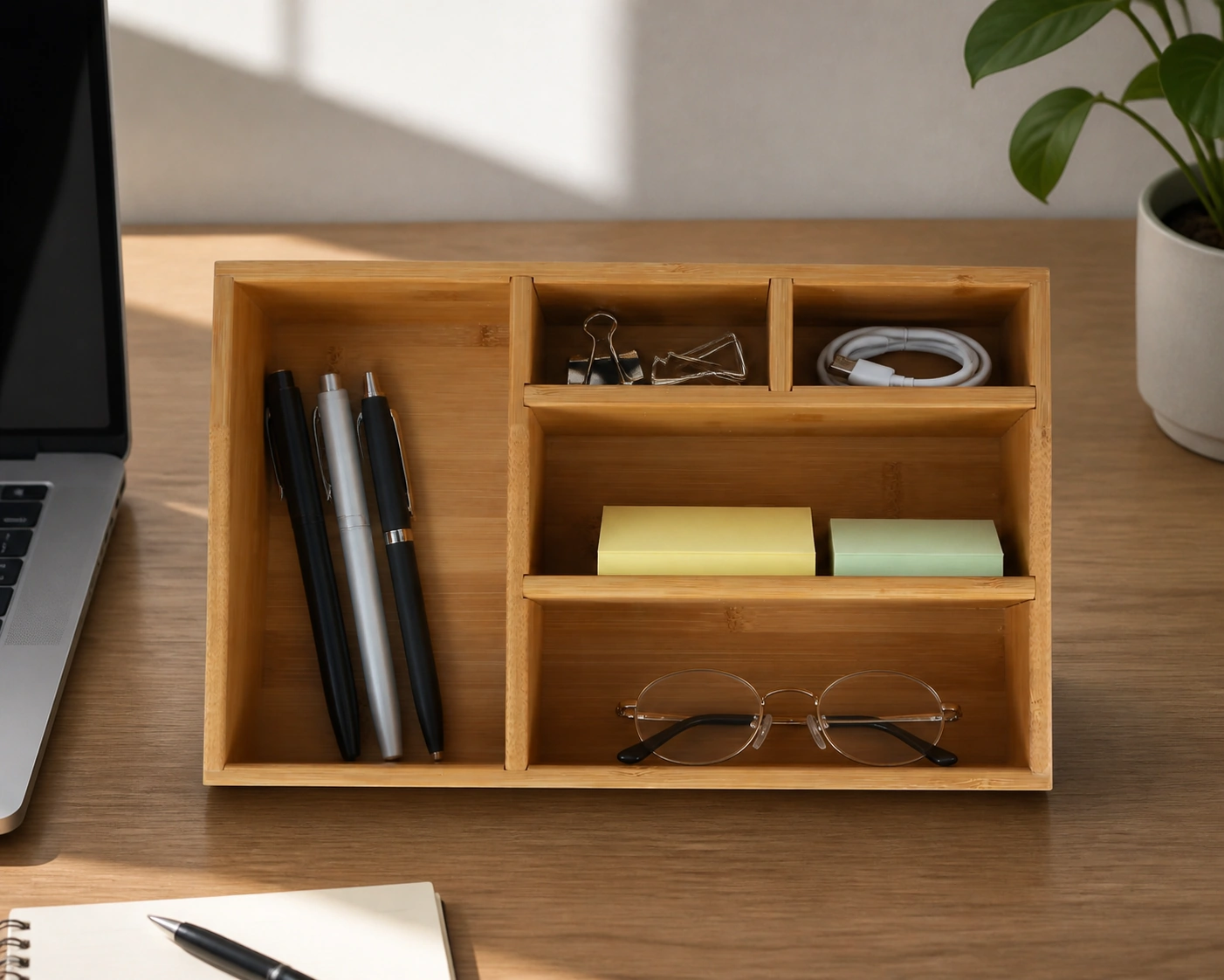 Caja Organizadora para Cubiertos Varias Medidas de Bambú para Cubiertos image 1