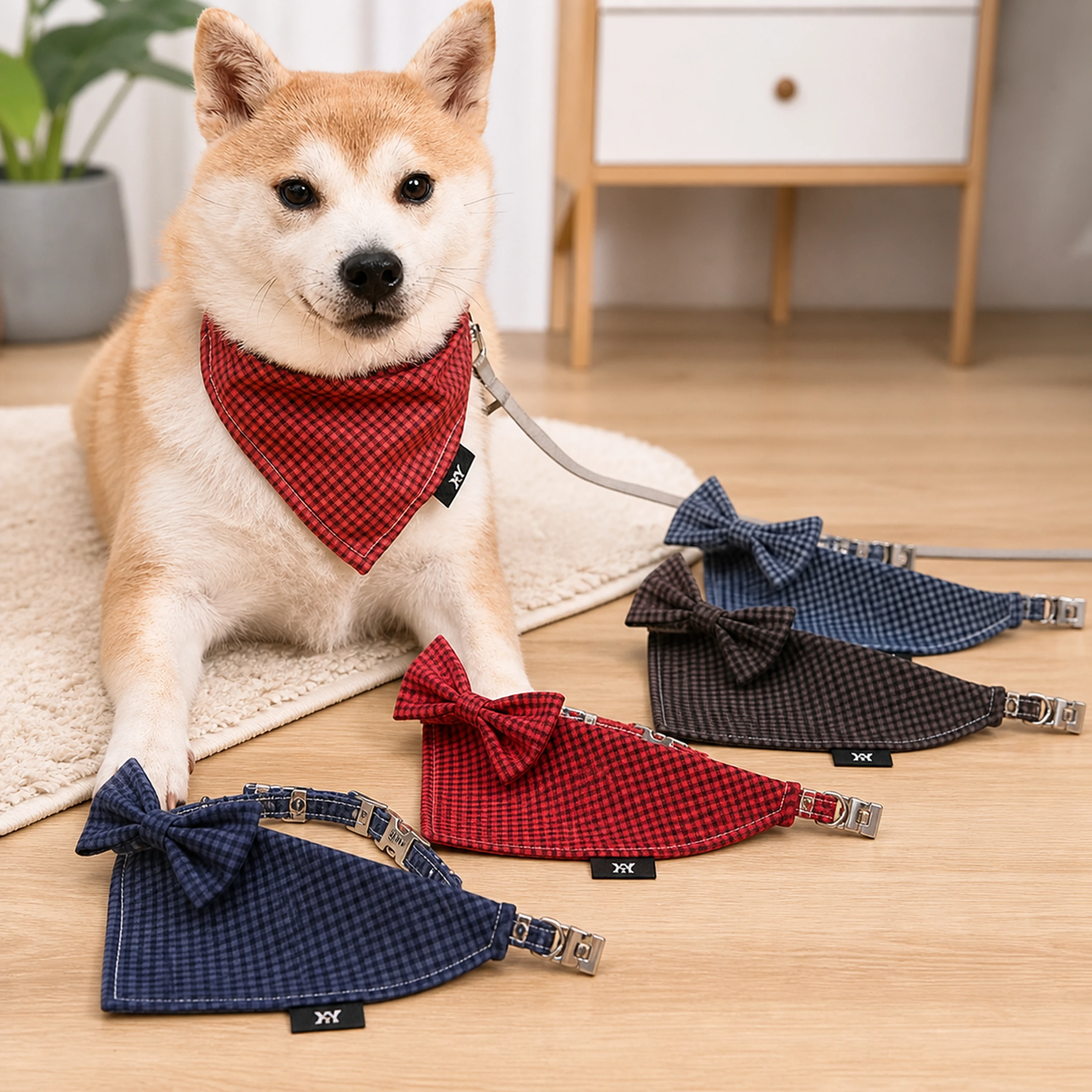 Bufanda y Babero para Perros Grandes 21×16cm Poliéster Triangular Surtido