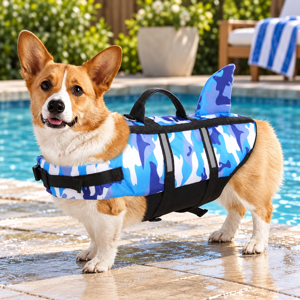 Para Perro Grande Mediano-Grande Chaleco Salvavidas Poliéster Surtido image 1