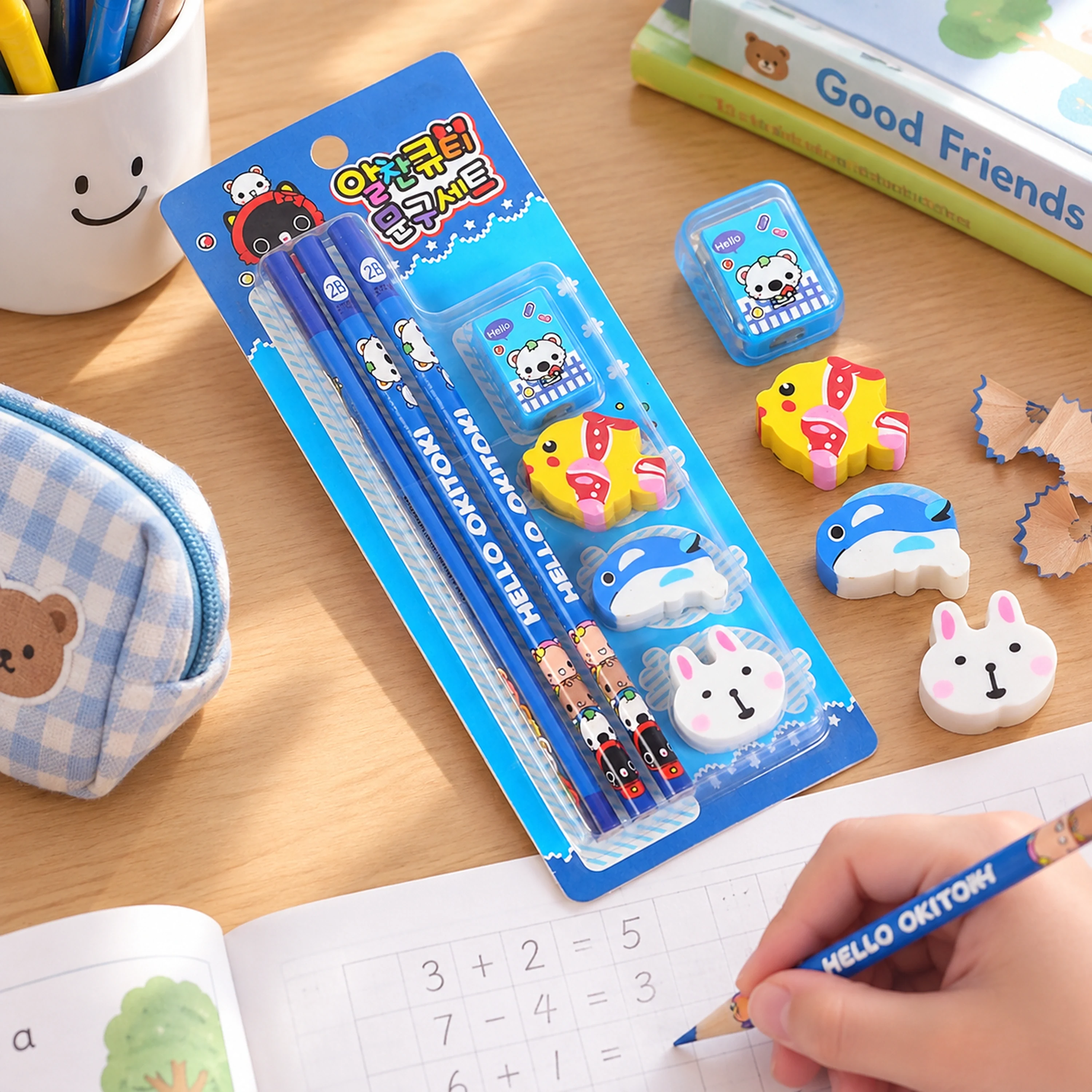 Juego de Lápiz y Borrador de Plástico para Escolares image 1