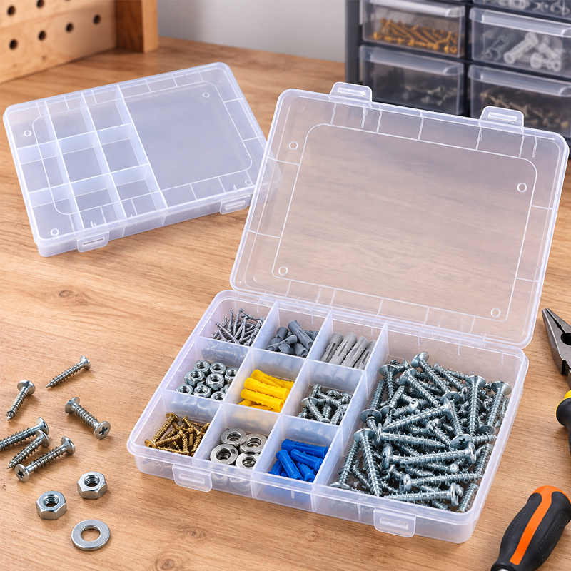 Caja de Almacenamiento 13.5*12*3cm Plástico Transparente