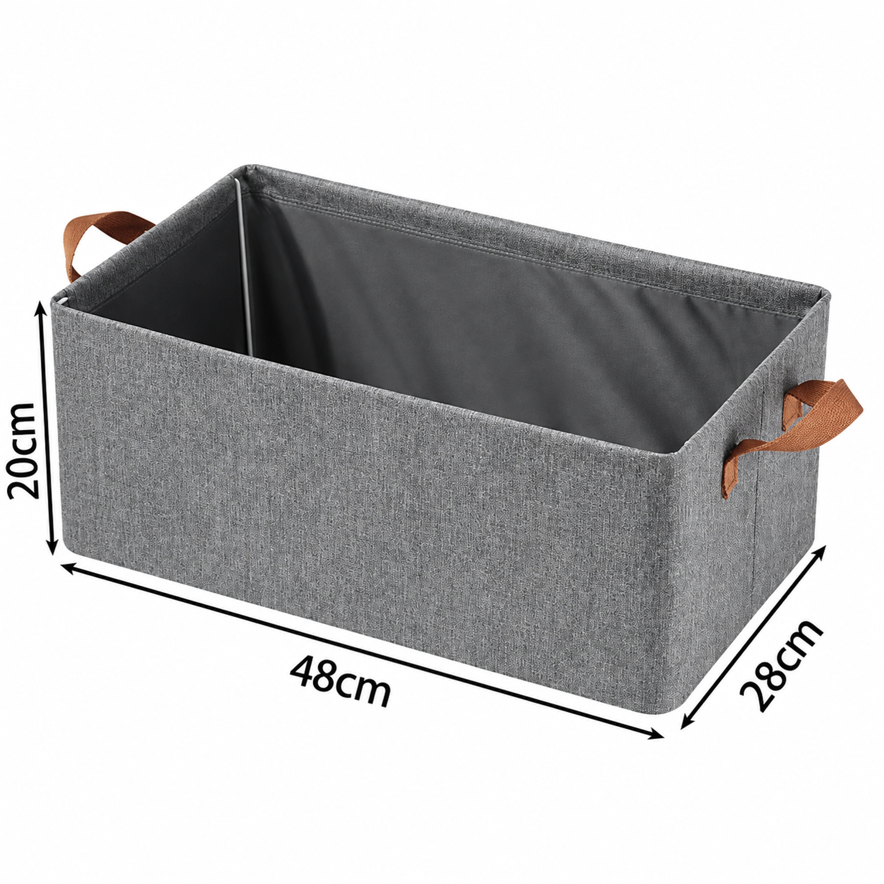 Caja de Almacenamiento con Cajones 48 × 20 × 28 CM de Fibra Sintética para Ropa image 2